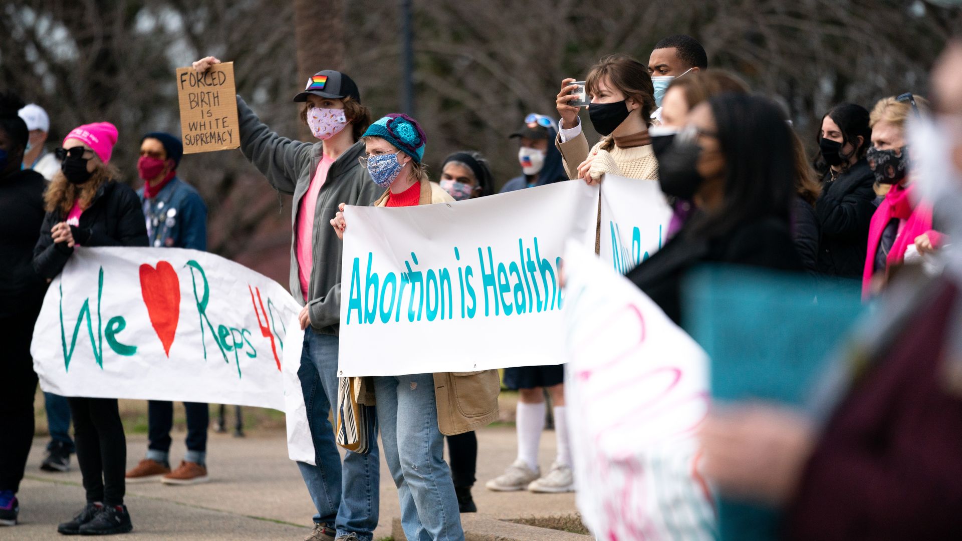 Picture of abortion rights protesters in South Carolina