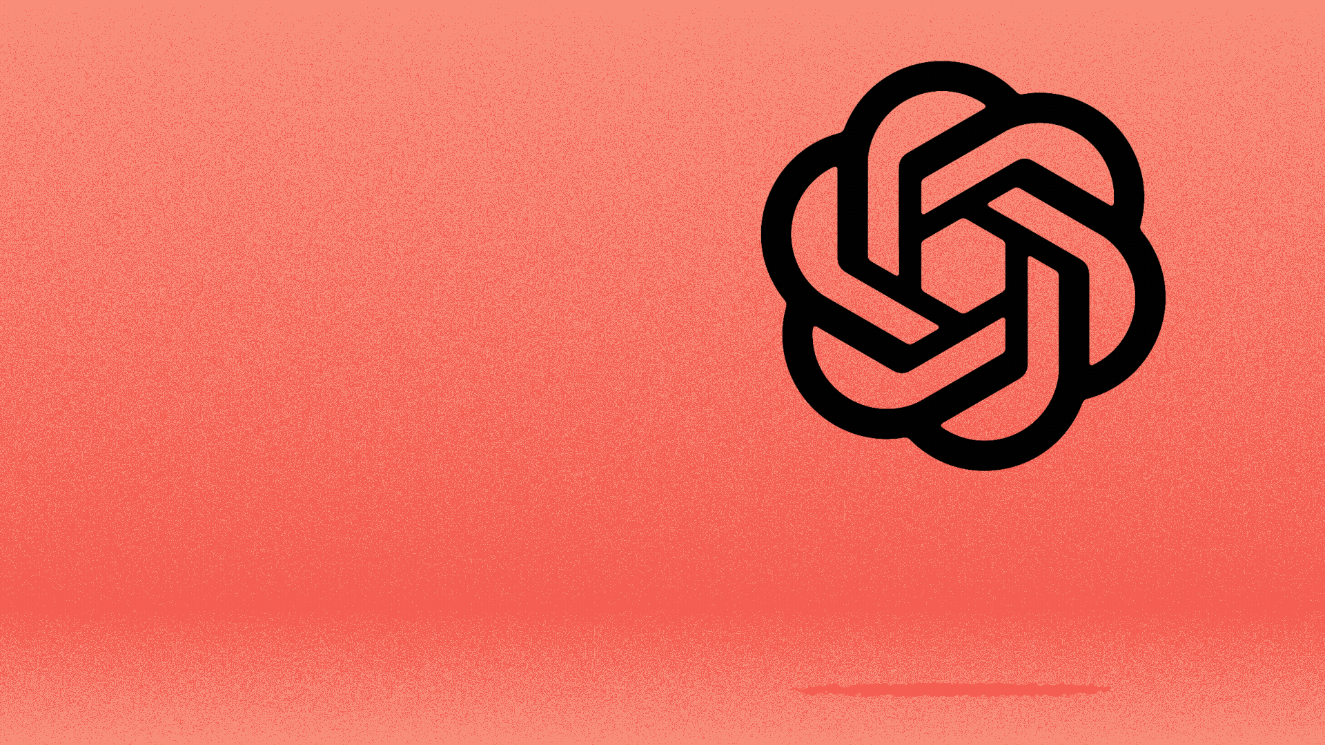 Animated illustration of the OpenAI logo falling apart and crashing to the floor.