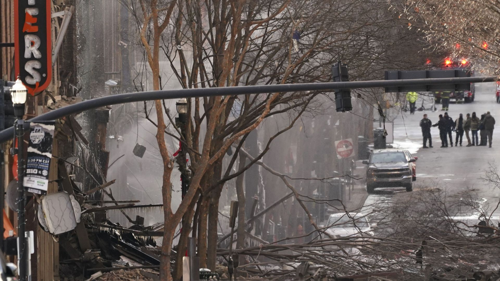 Nashville following the explosion.