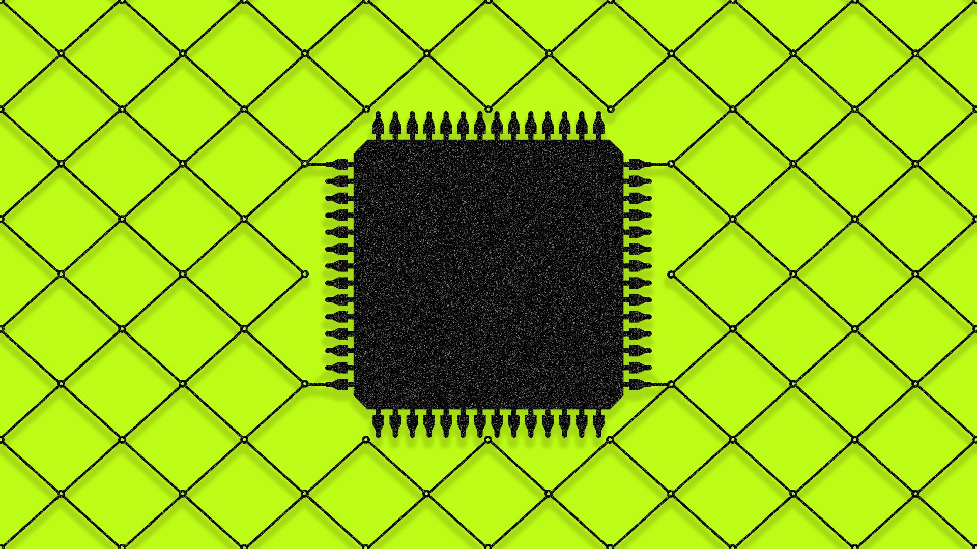 Illustration of a semiconductor chip