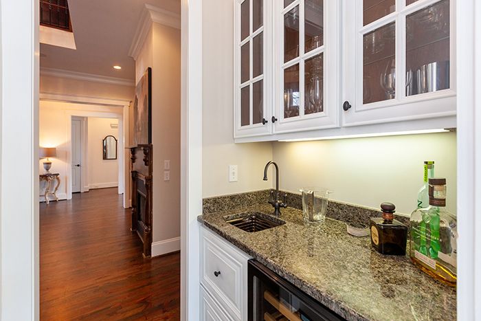 latoya evans home tour south charlotte wet bar