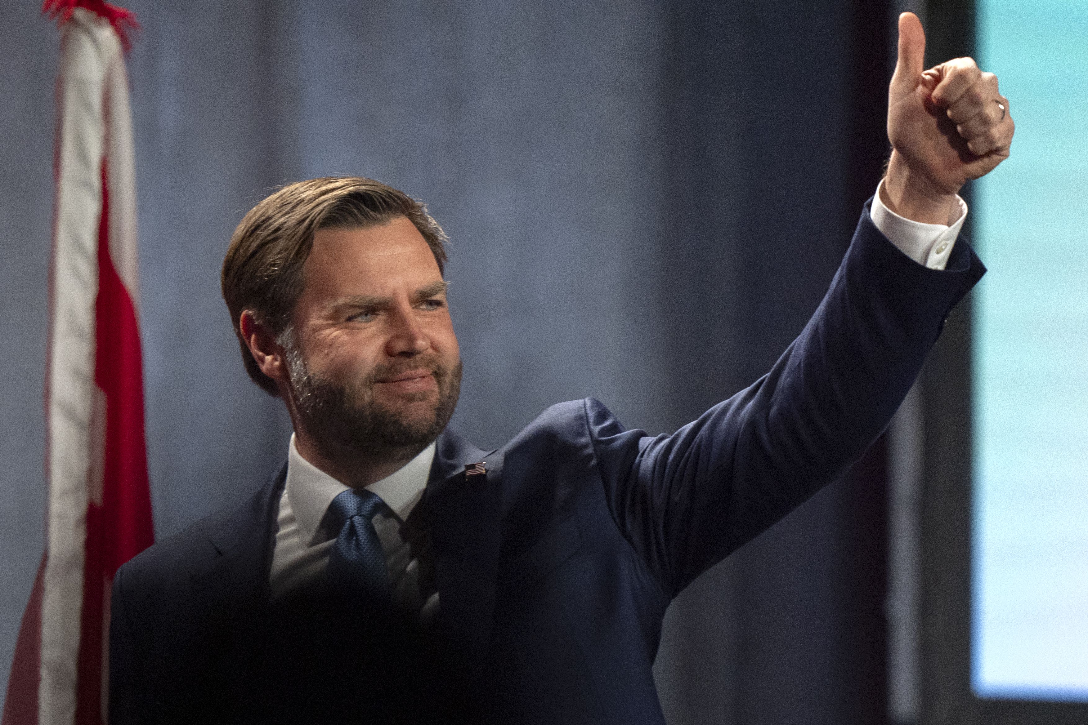 Vice President JD Vance leaves after speaking at a conference in D.C. last week.