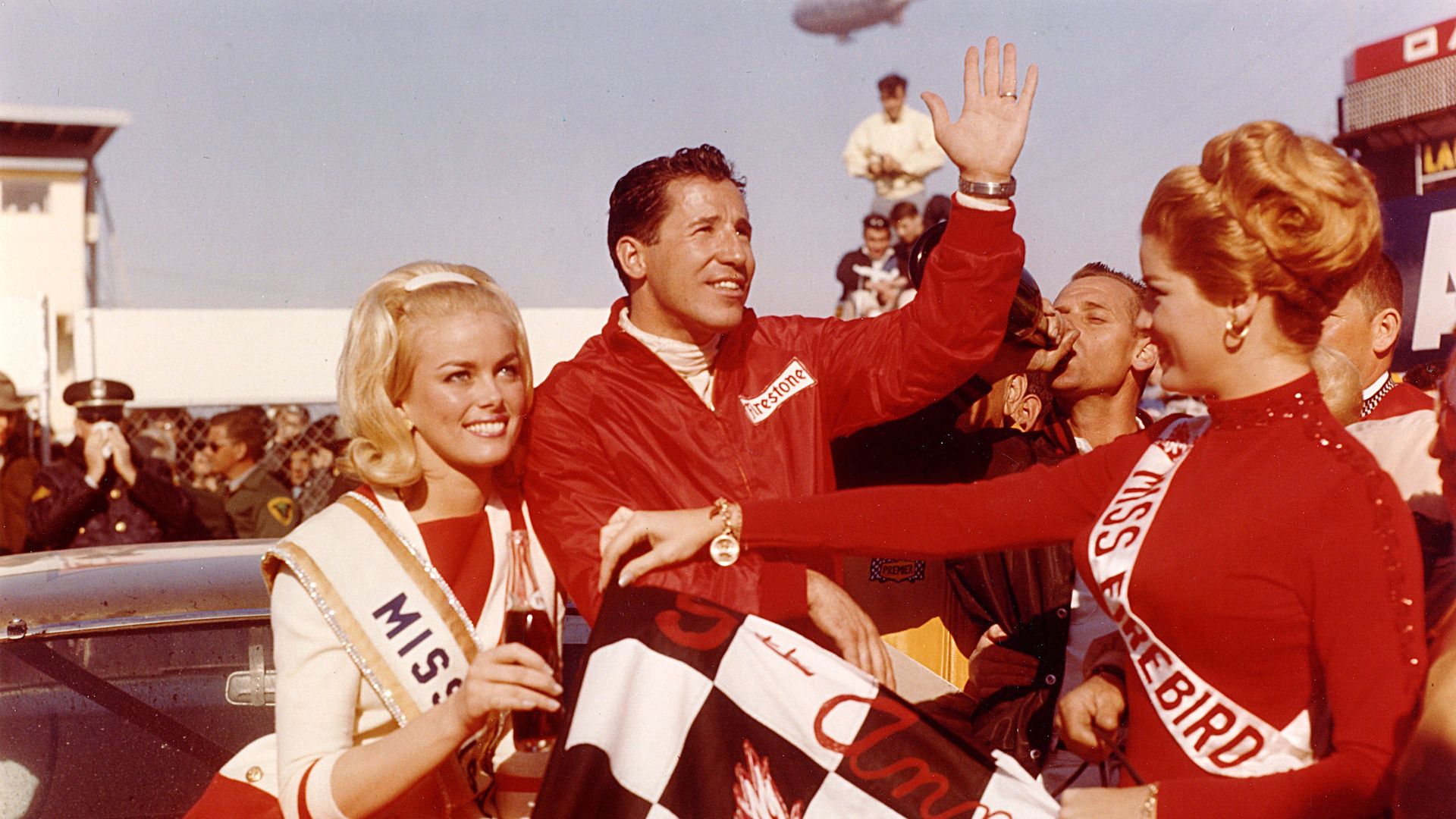 Mario Andretti after winning the 1977 Daytona 500