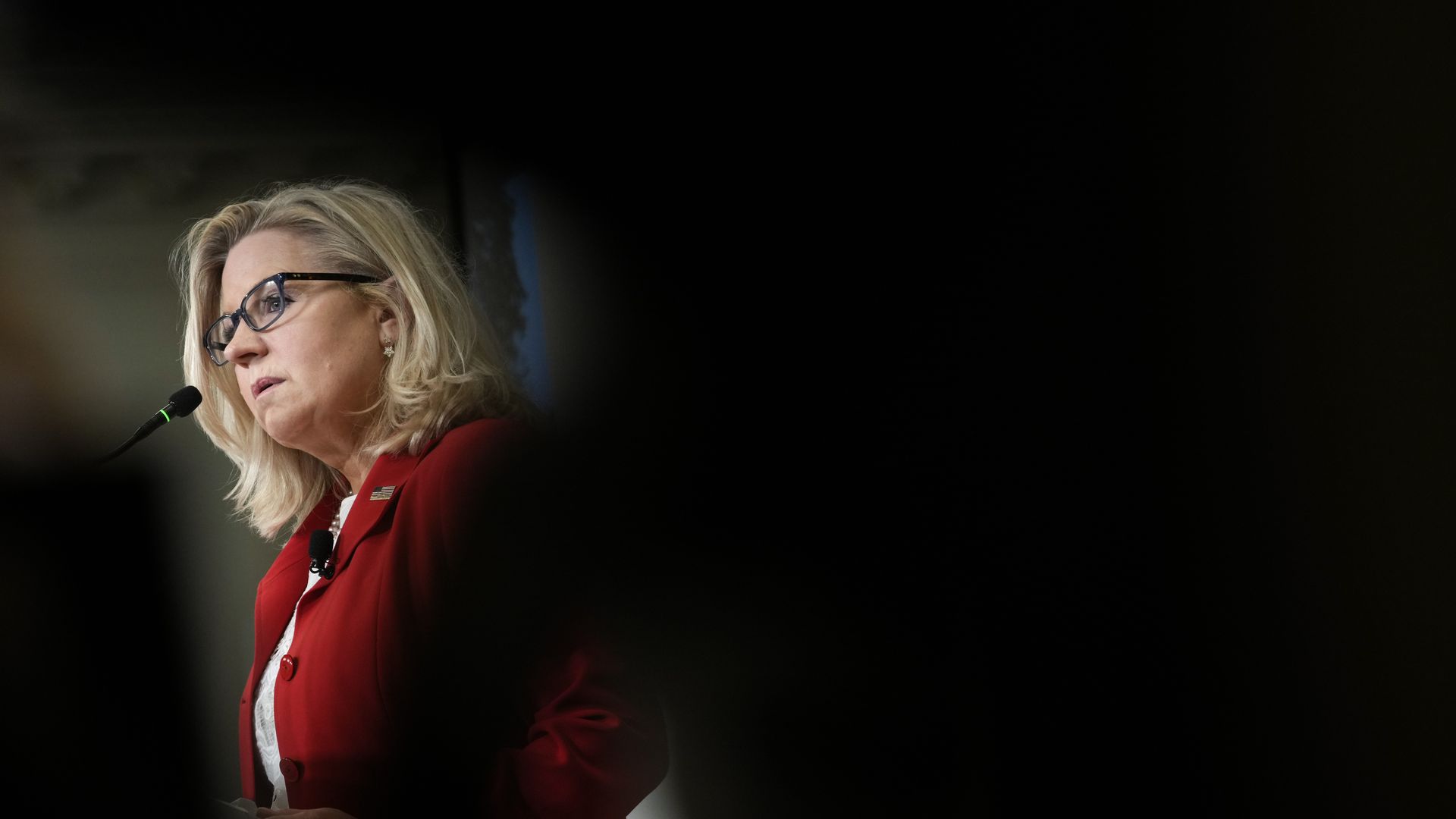 Rep. Liz Cheney (R-WY) speaks during a Constitution Day lecture at American Enterprise Institute on September 19, 2022
