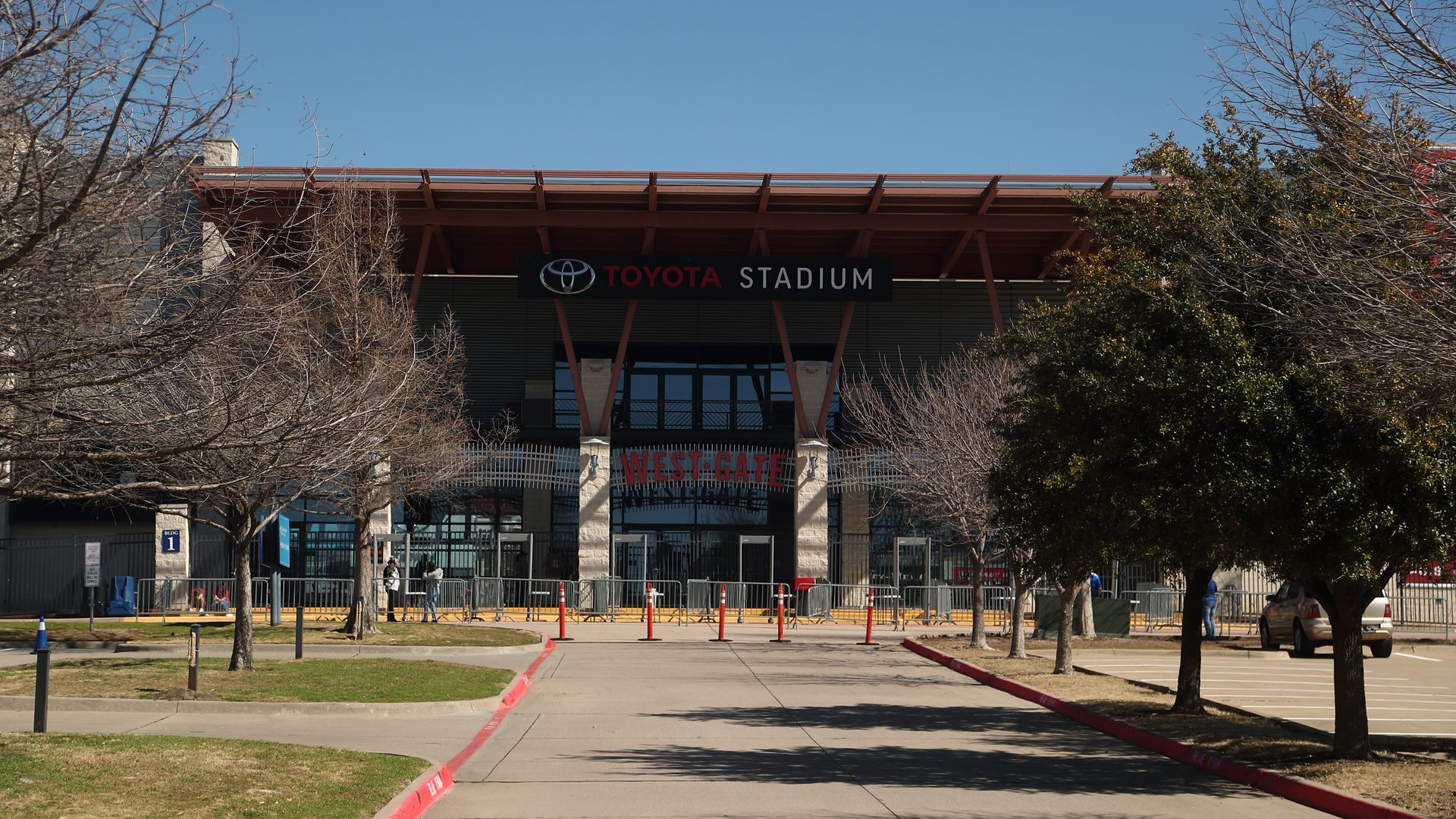 A general exterior view of Toyota Stadium.
