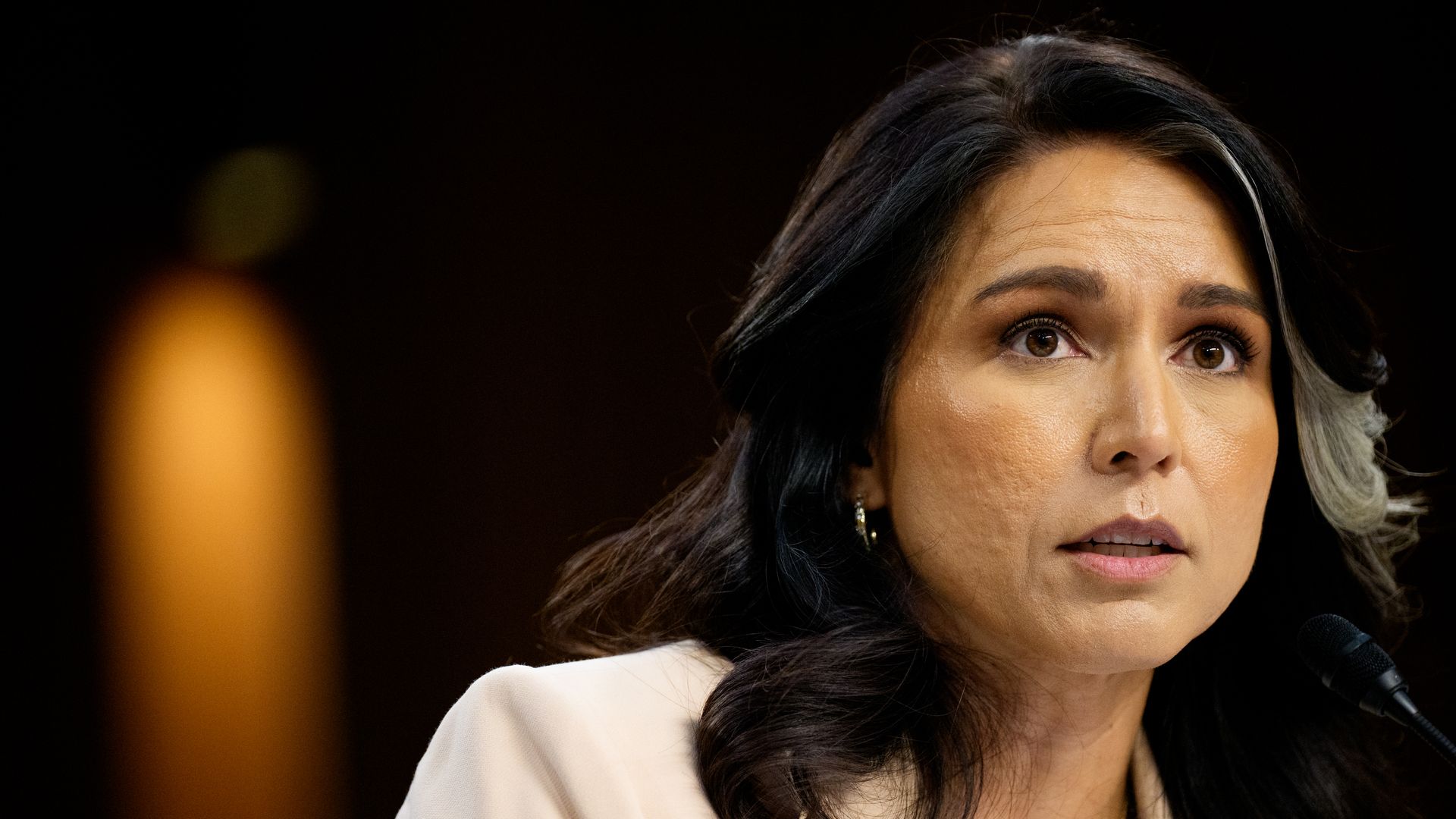 Director of National Intelligence Tulsi Gabbard speaks during a Senate Committee on Intelligence Hearing on March 25, 2025 in Washington, DC. 