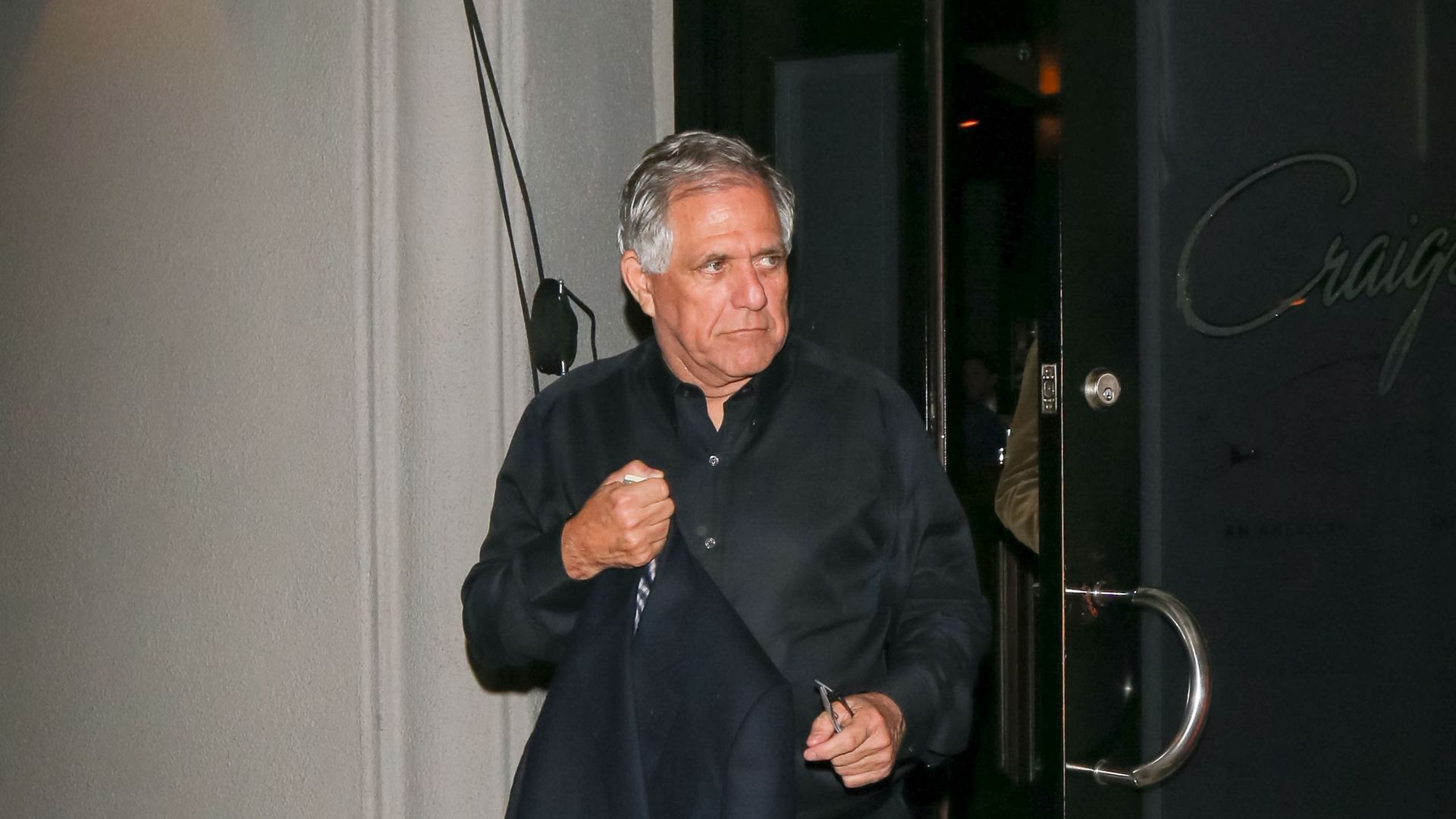 Les Moonves looks mad.