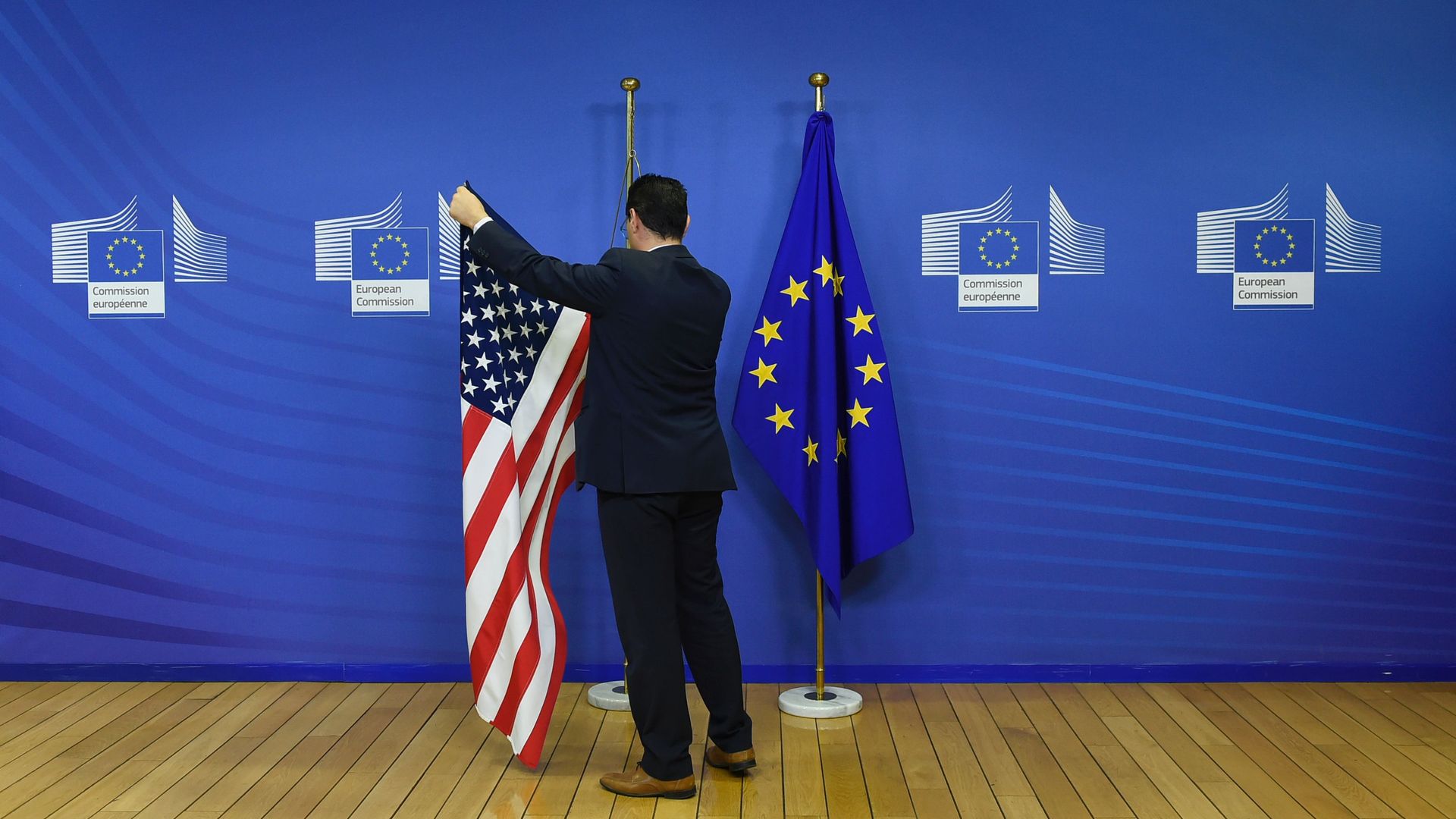 The U.S. and E.U. flag