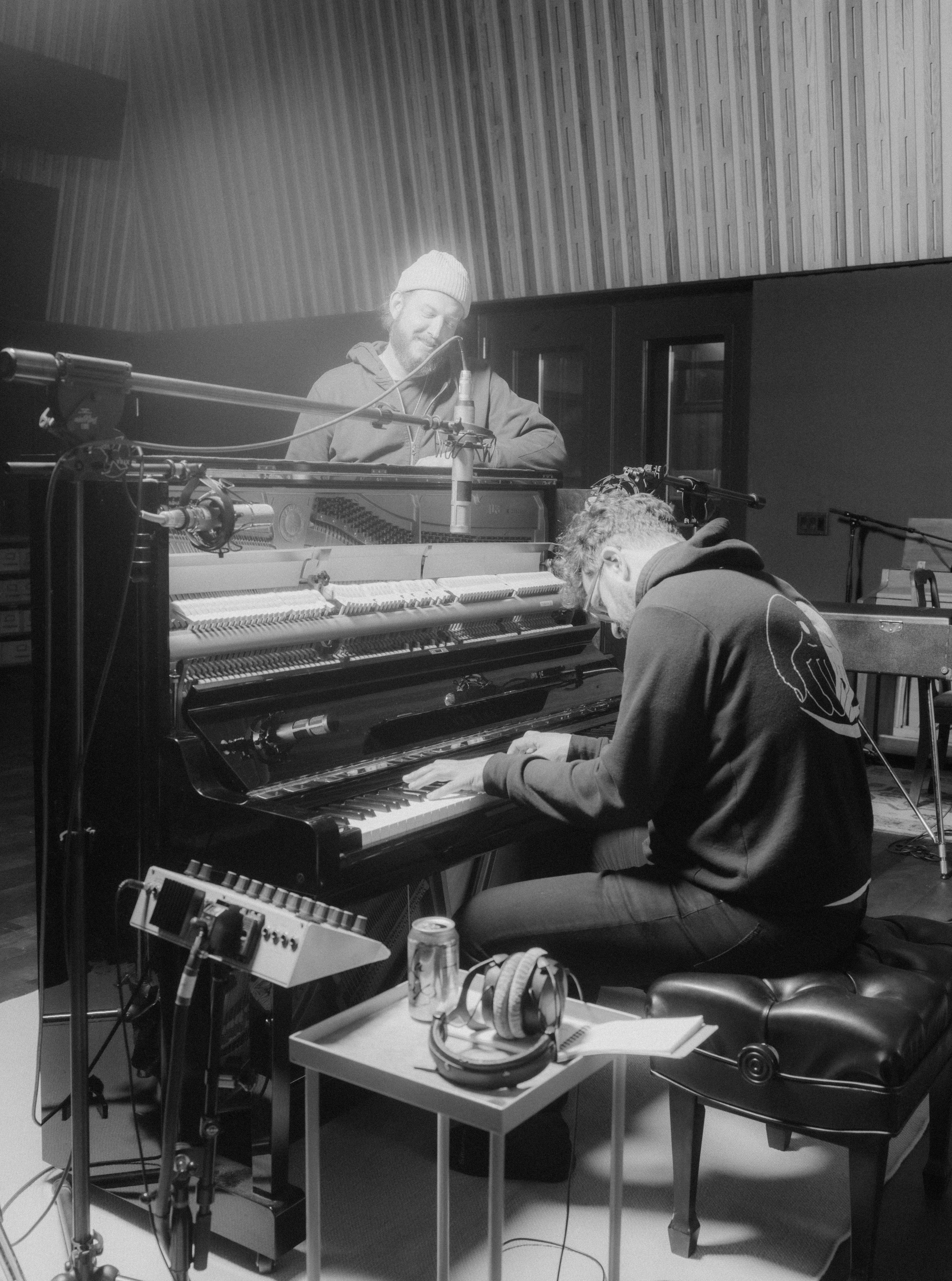Phil Cook and Justin Vernon at the piano