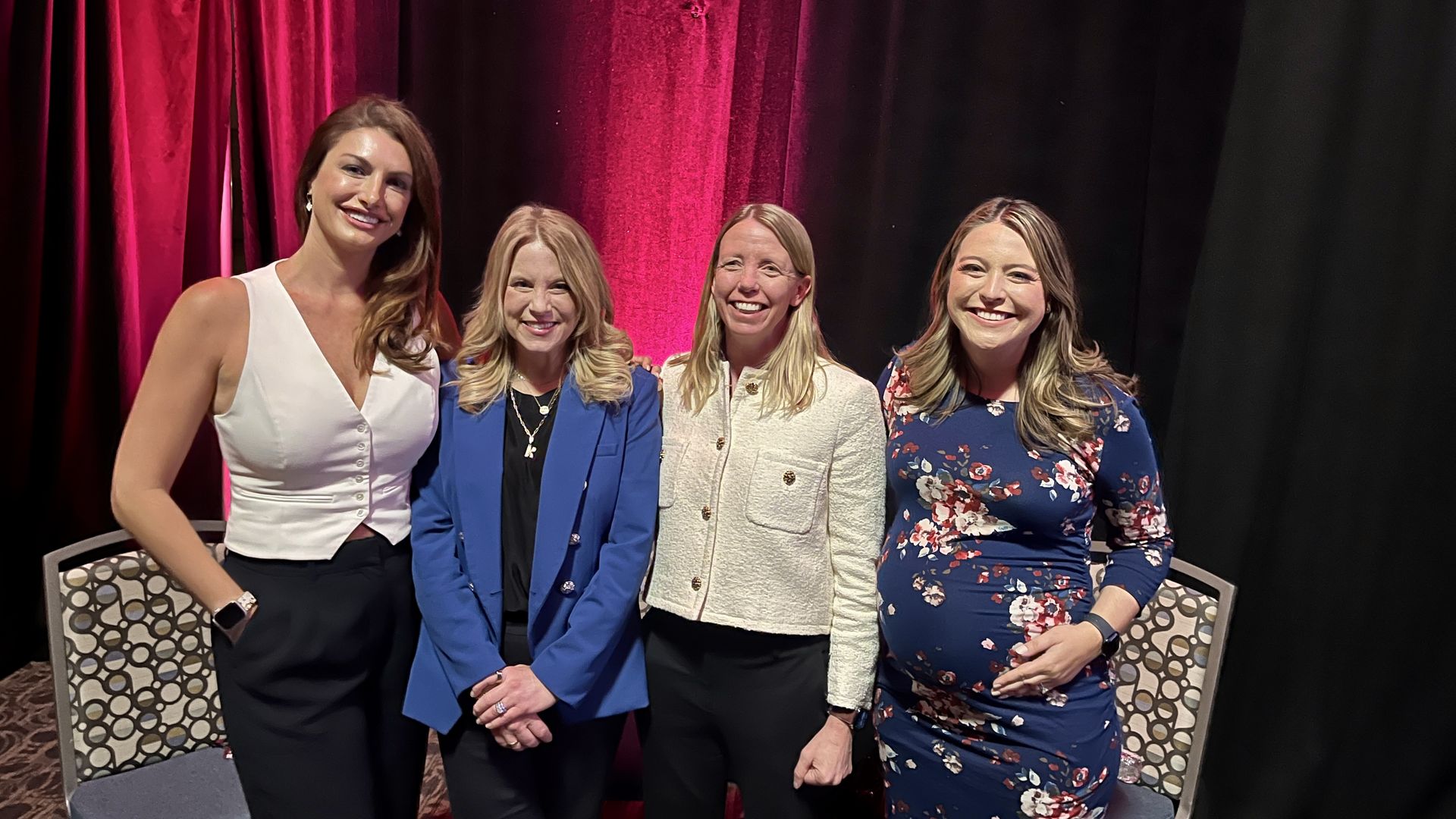 A group of women posing for a photo. 