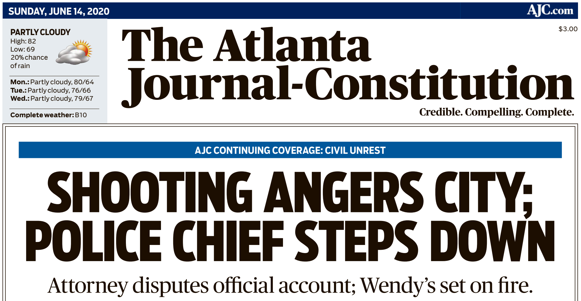 AJC front page