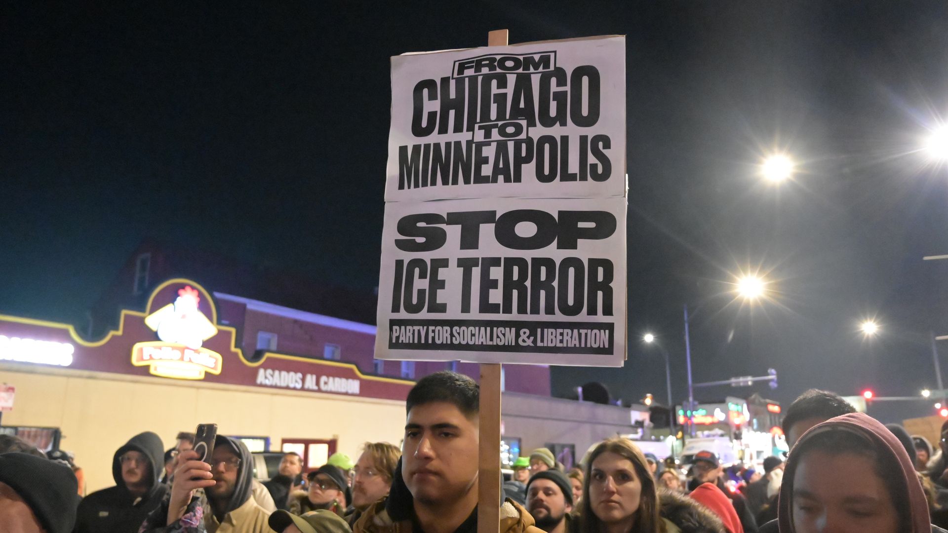 A sigh that says  from chicago to minneapolis stop ice terror
