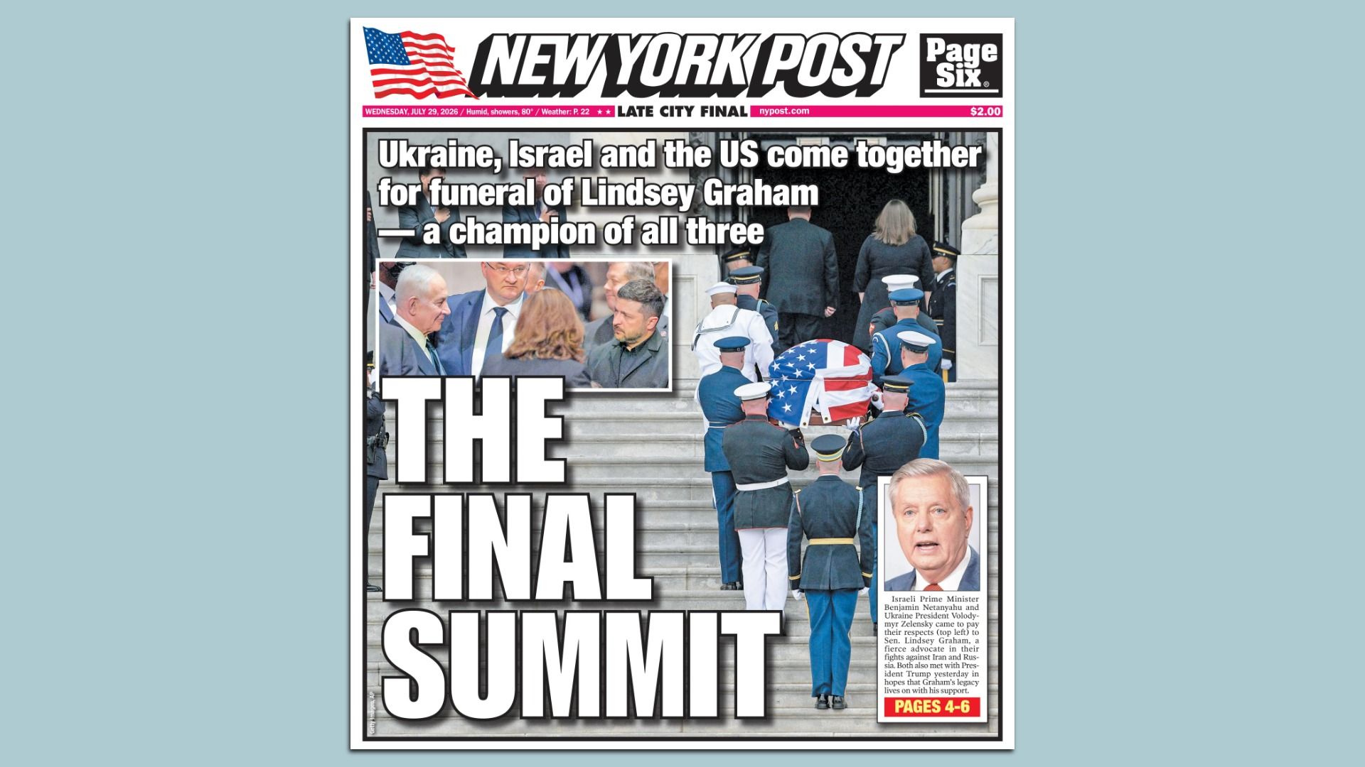 Today's New York Post cover.
