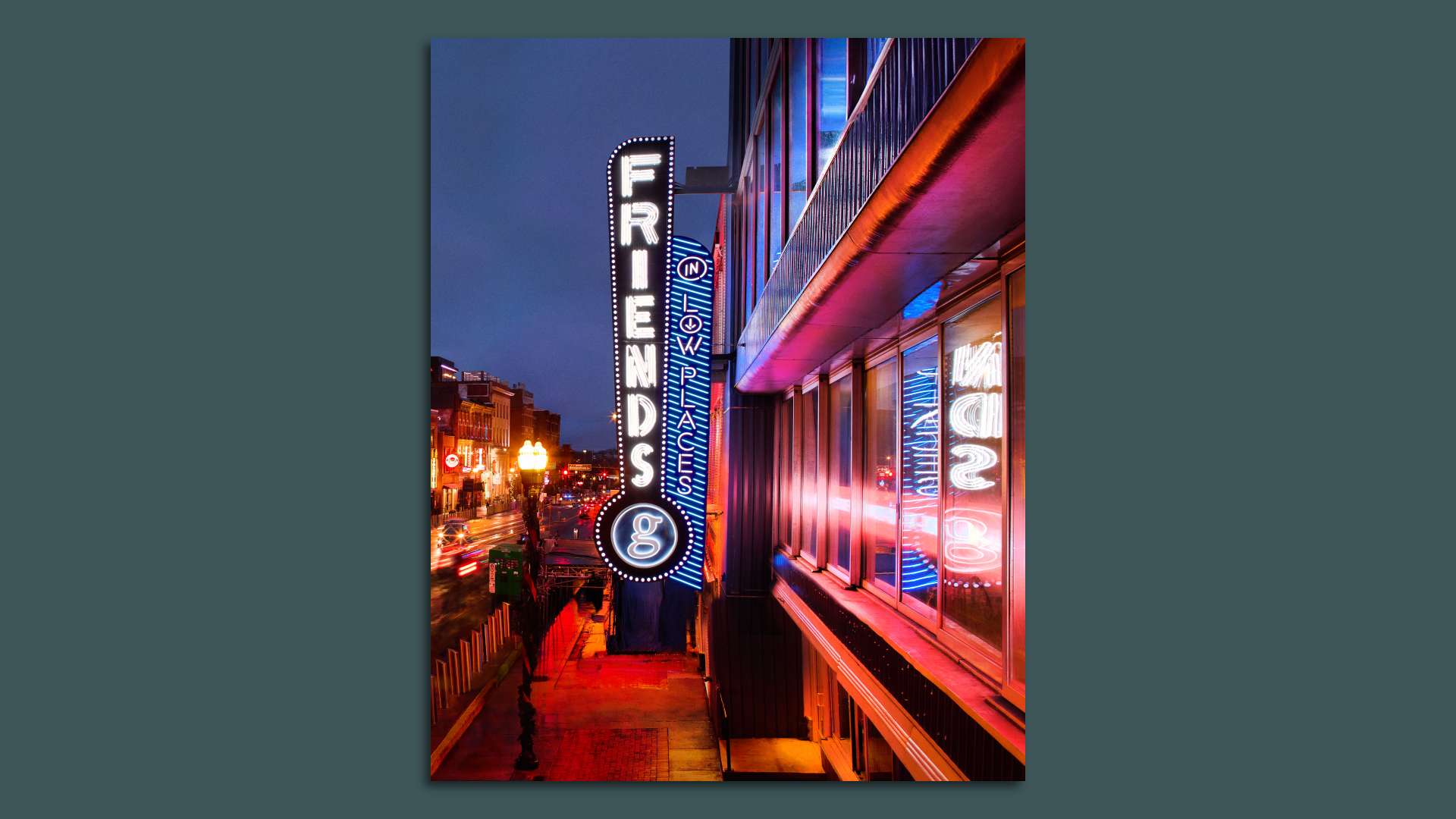 The neon sign shining outside of Garth Brooks' new honky-tonk.