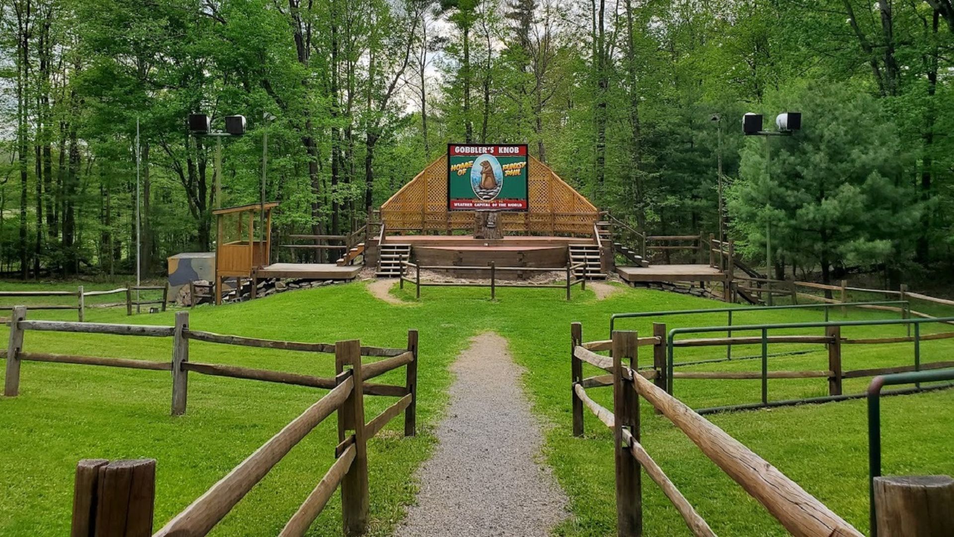 Gobbler's Knob outside of Punxsutawney, Pennsylvania.