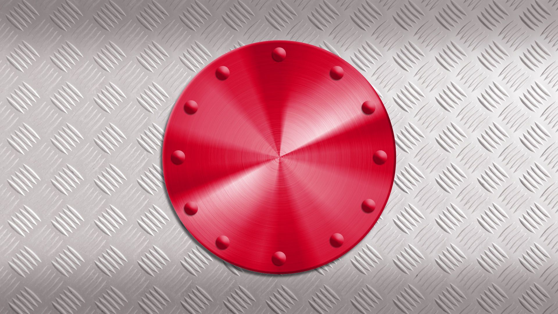 Illustration of the Japanese flag made out of steel