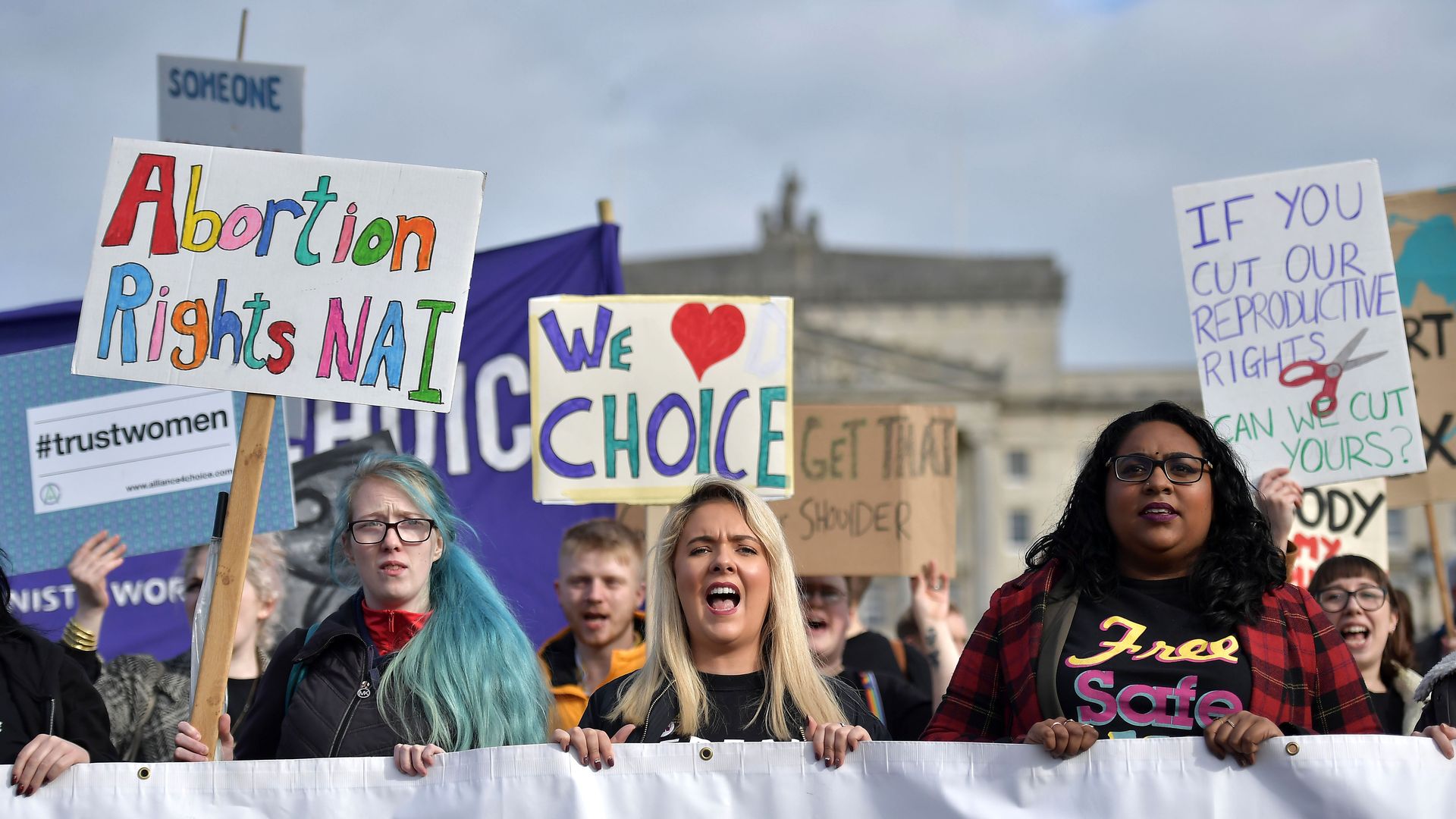 Abortion-rights protestors.