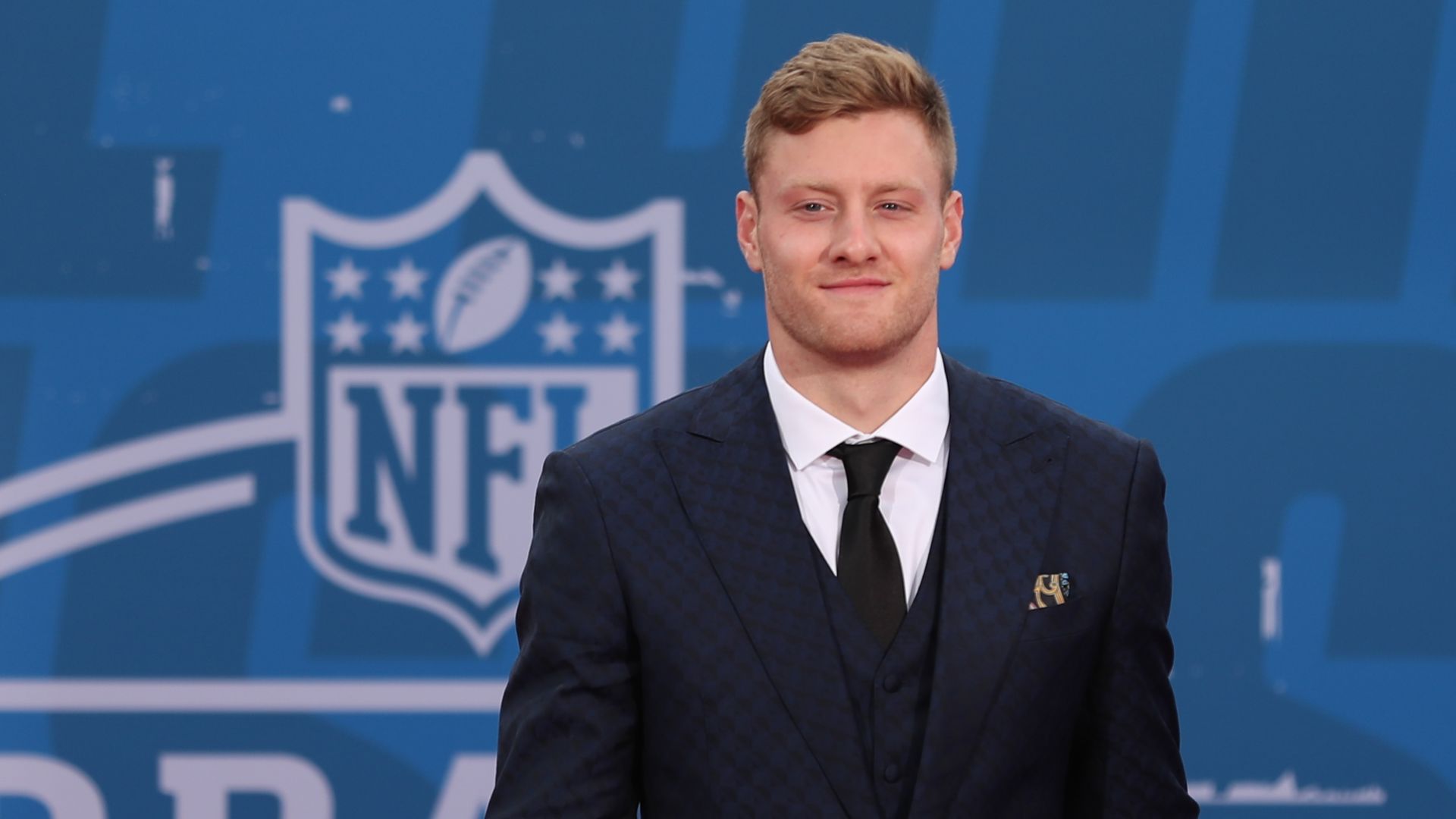 Kentucky quarterback Will Levis during the NFL Draft Red Carpet event on April 27, 2023 at Union Station in Kansas City, MO.