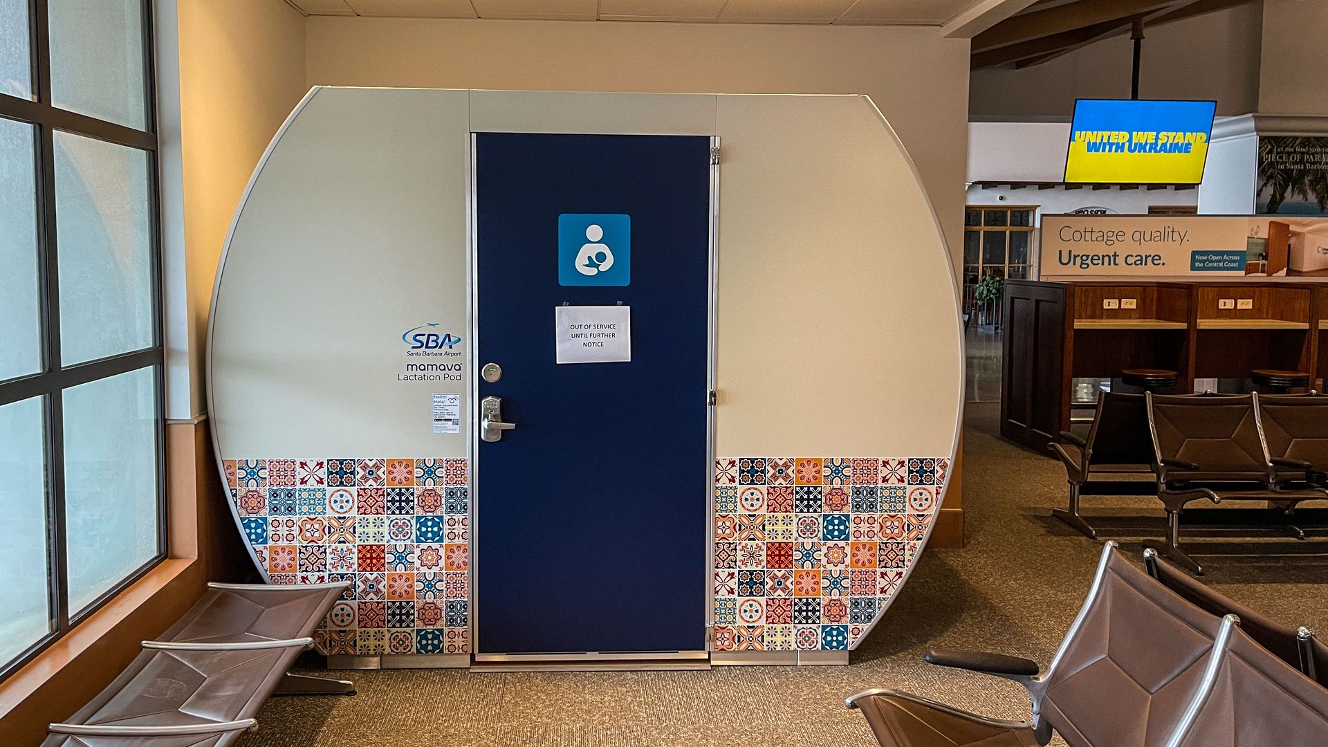 A Mamava lactation pod at California's Santa Barbara Airport.