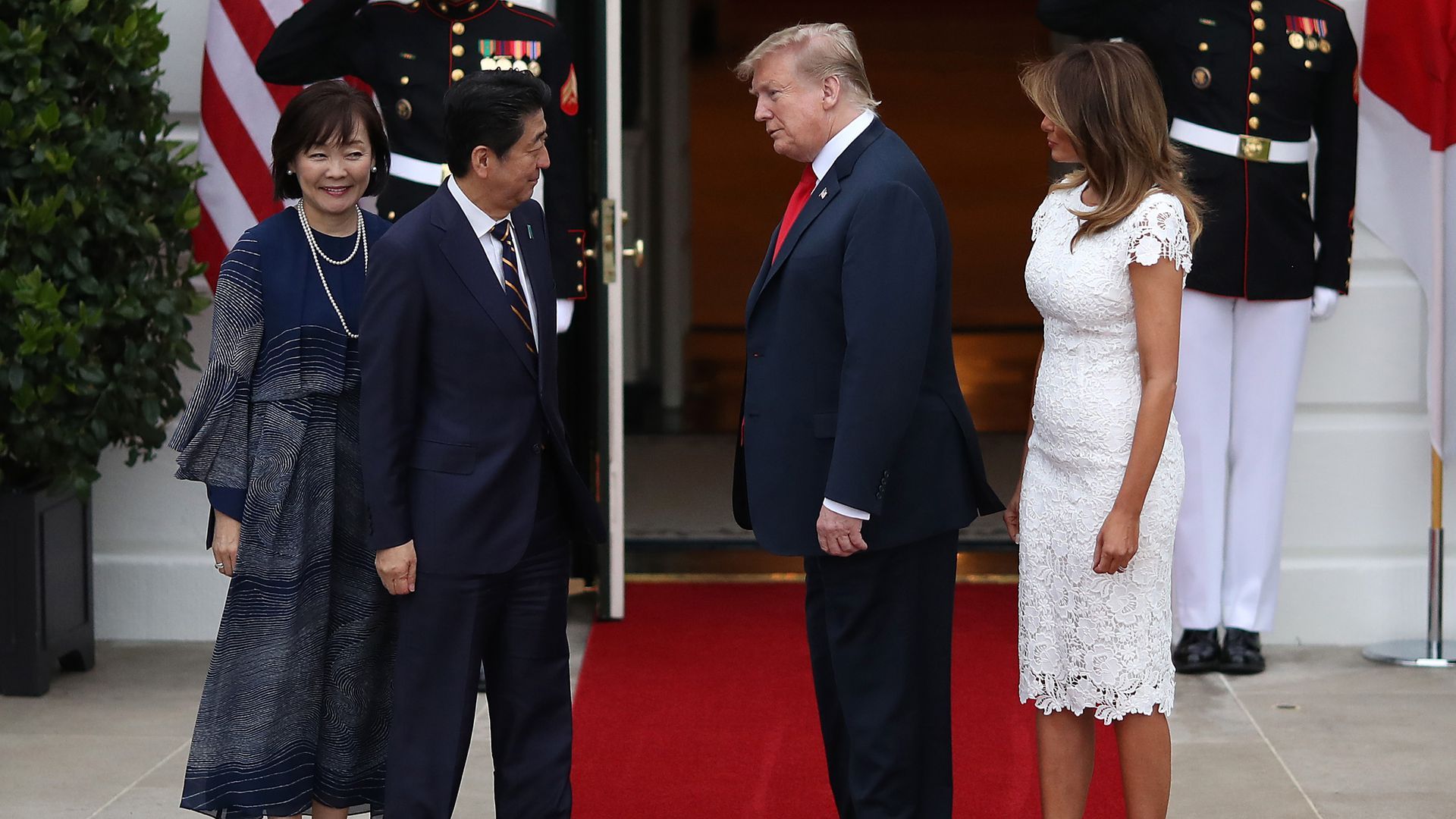 Trump with Shinzo Abe