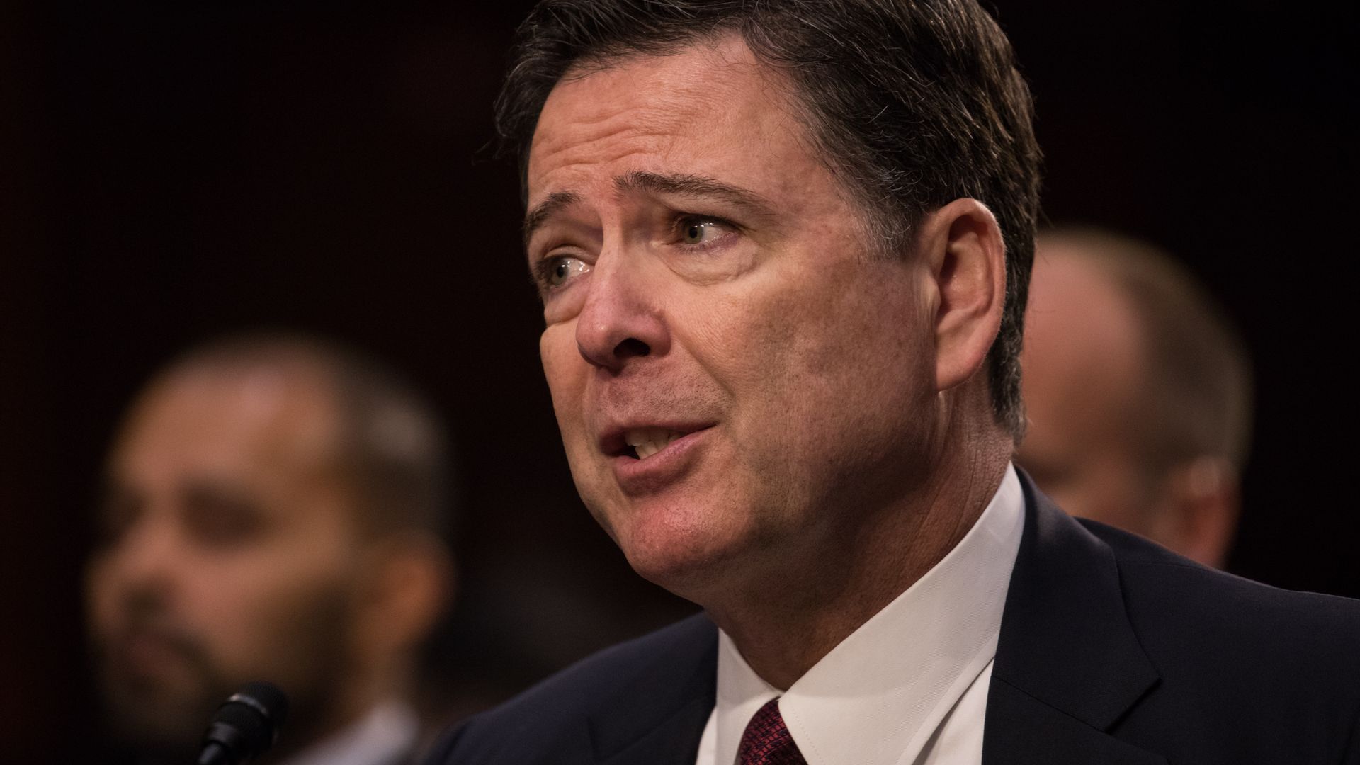 Former FBI Director James Comey testified in front of the Senate Intelligence Committee, on his past relationship with President Donald Trump, and his role in the Russian interference investigation, in the Senate Hart building on Capitol Hill, on Thursday, June 8, 2017. (Photo by Cheriss May) 