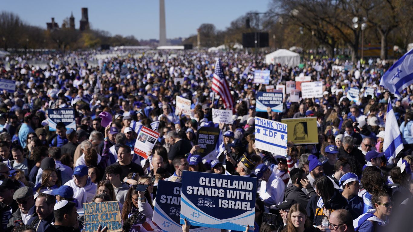 Thousands march in Washington, D.C. in support of Israel