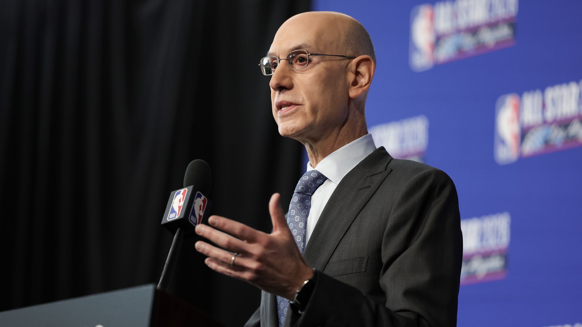 NBA Commissioner Adam Silver announced the league would cancel the Hawks’ Magic City Night promotion. (Ryan Sirius Sun/Getty Images)