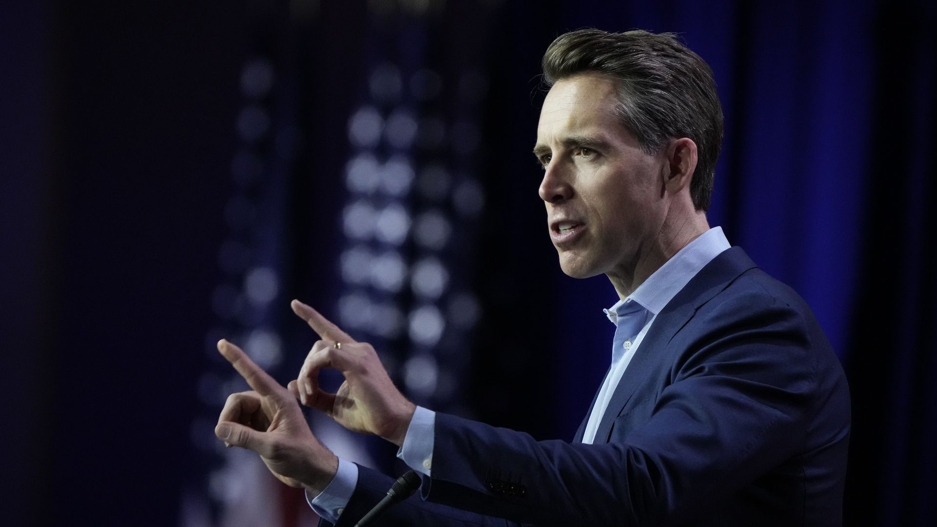 Sen. Josh Hawley (R-MO) delivers remarks at the Faith and Freedom Road to Majority conference 