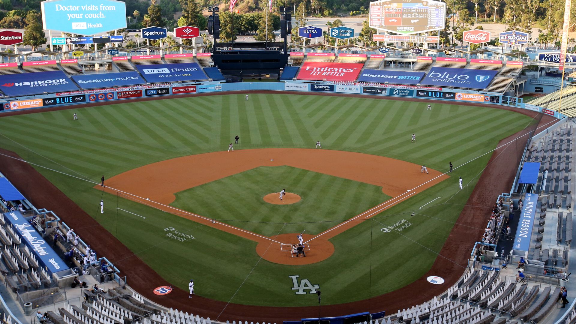 the stadium