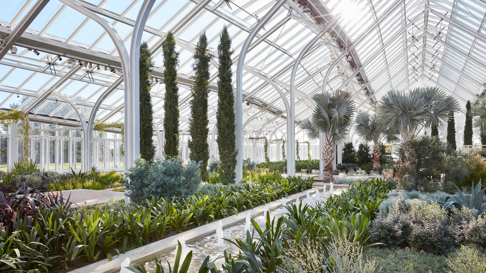 Interior view of Longwood Gardens' new West Conservatory. 