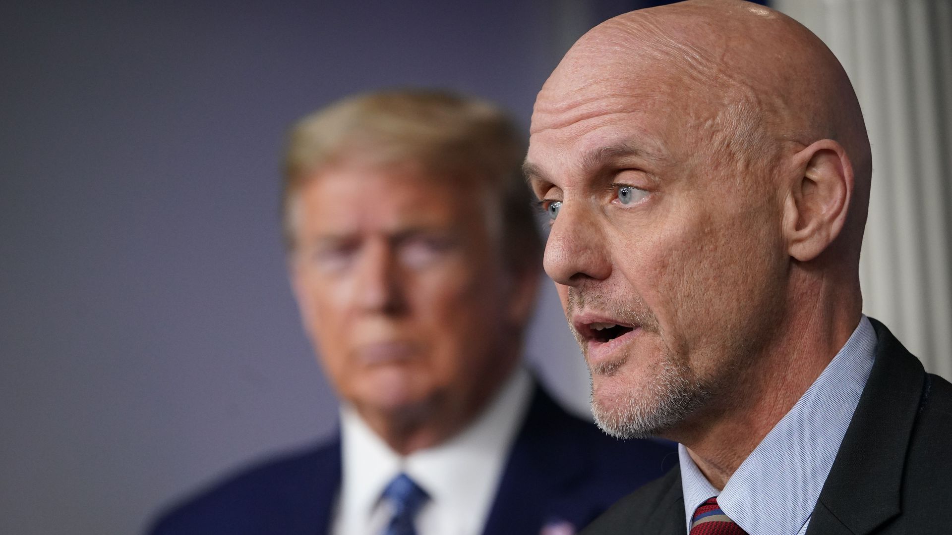  FDA commissioner Stephen Hahn speaks