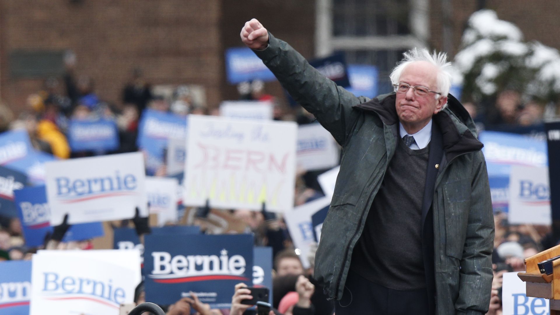 Bernie Sanders draws a huge crowd in Brooklyn, New York, for his first rally for 202.