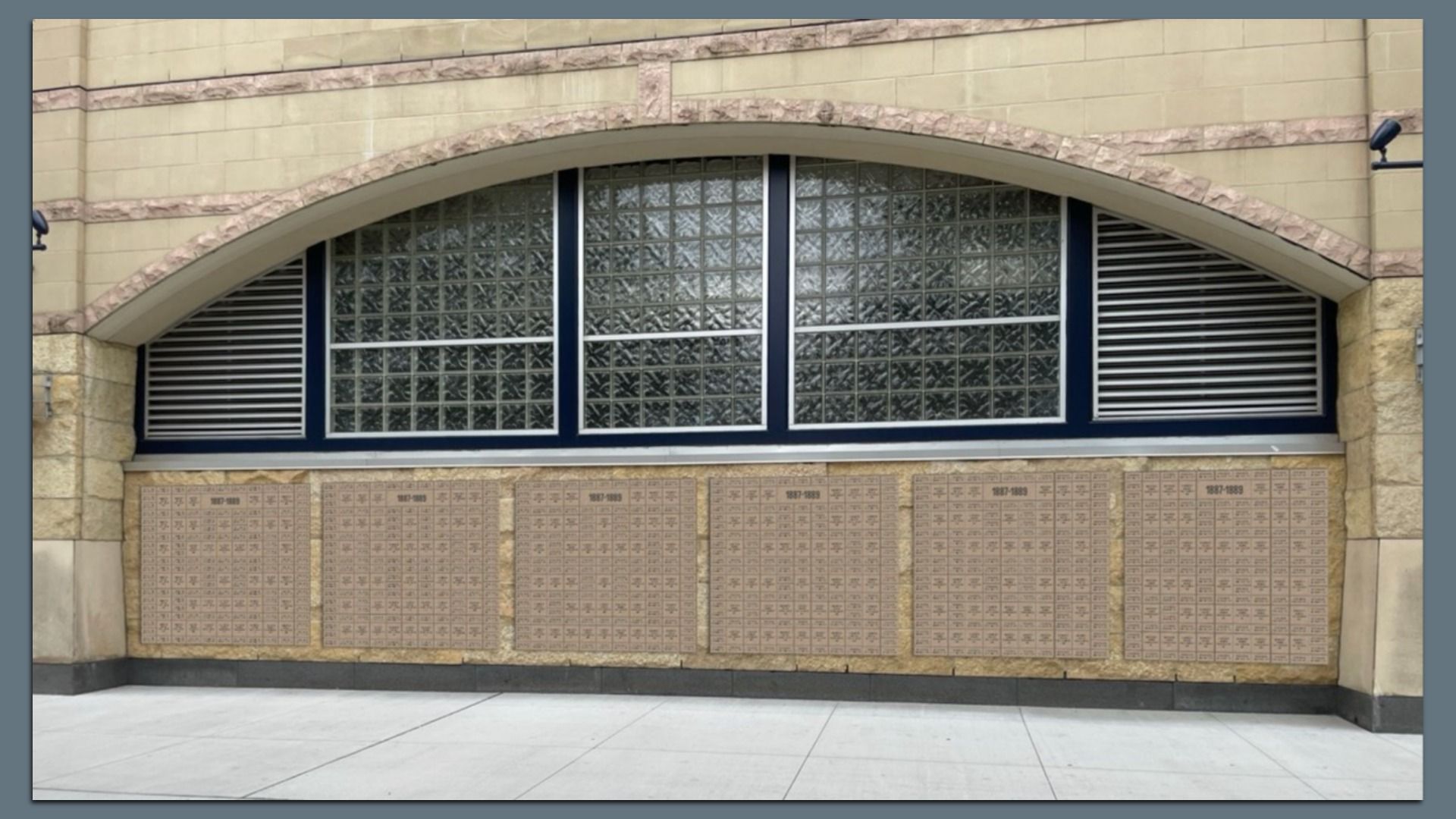 A rendering of the plaques that will replace the fan messages of the Bucco Bricks at PNC Park in Pittsburgh