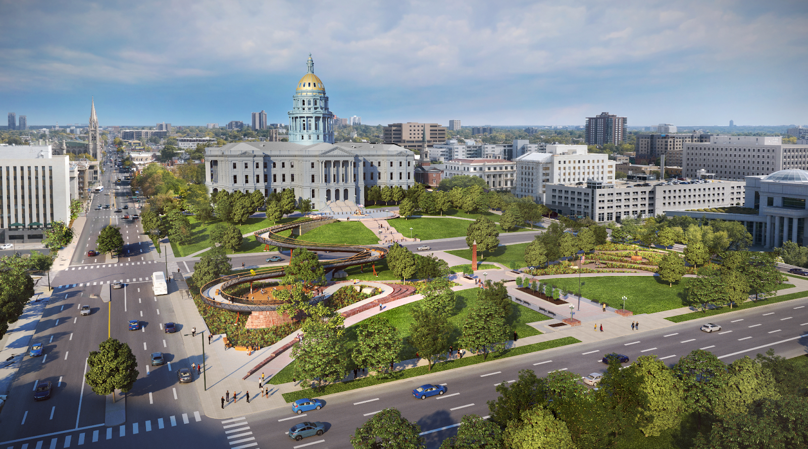 A rendering of the Colorado 150 Pedestrian Walkway. Image courtesy of the governor's office