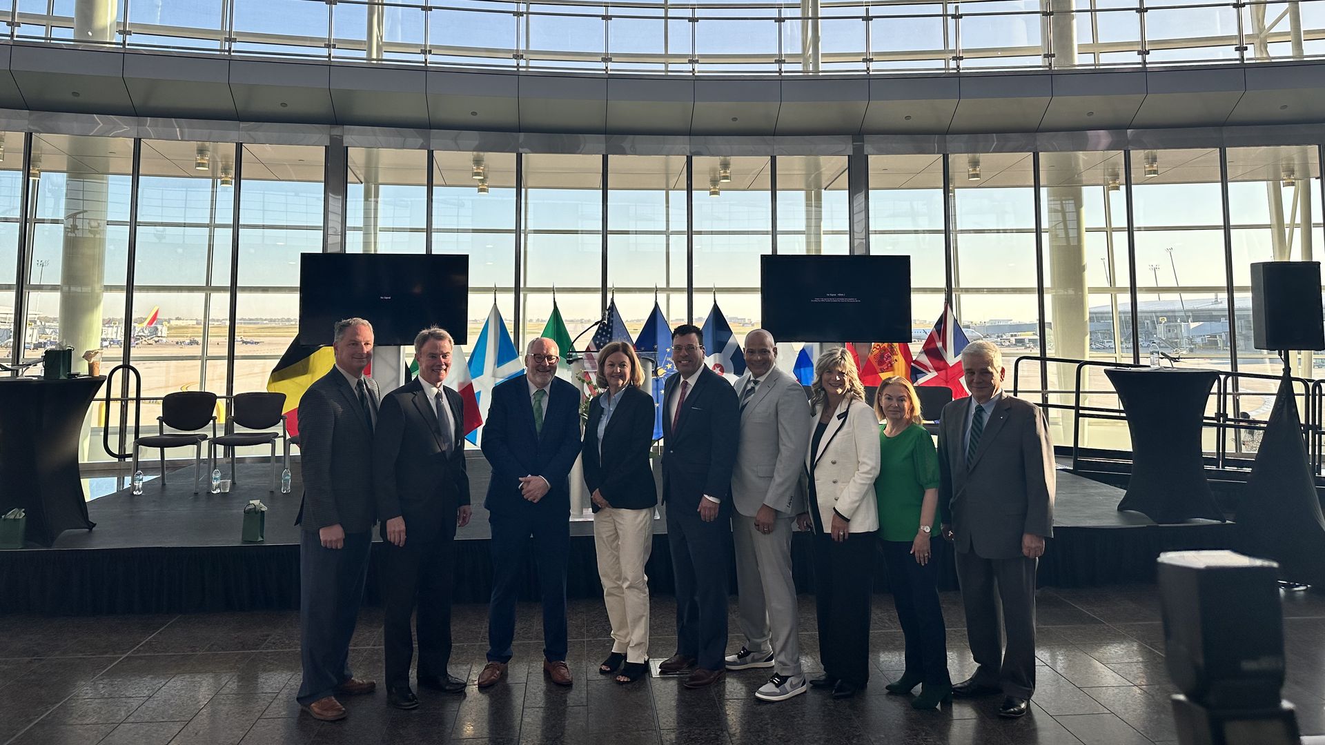 Officials gather to announce new nonstop flights to Ireland