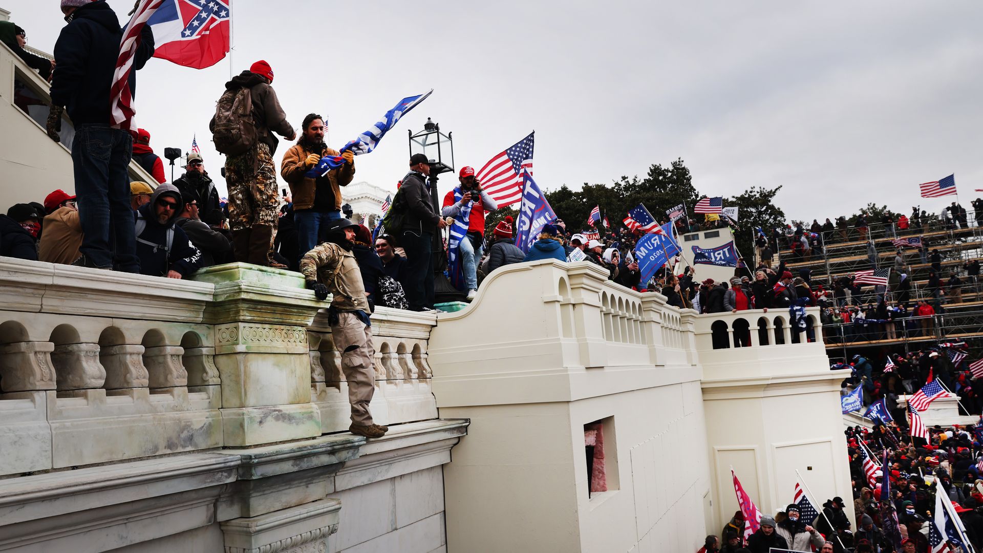 Picture of rioters at the Capitol