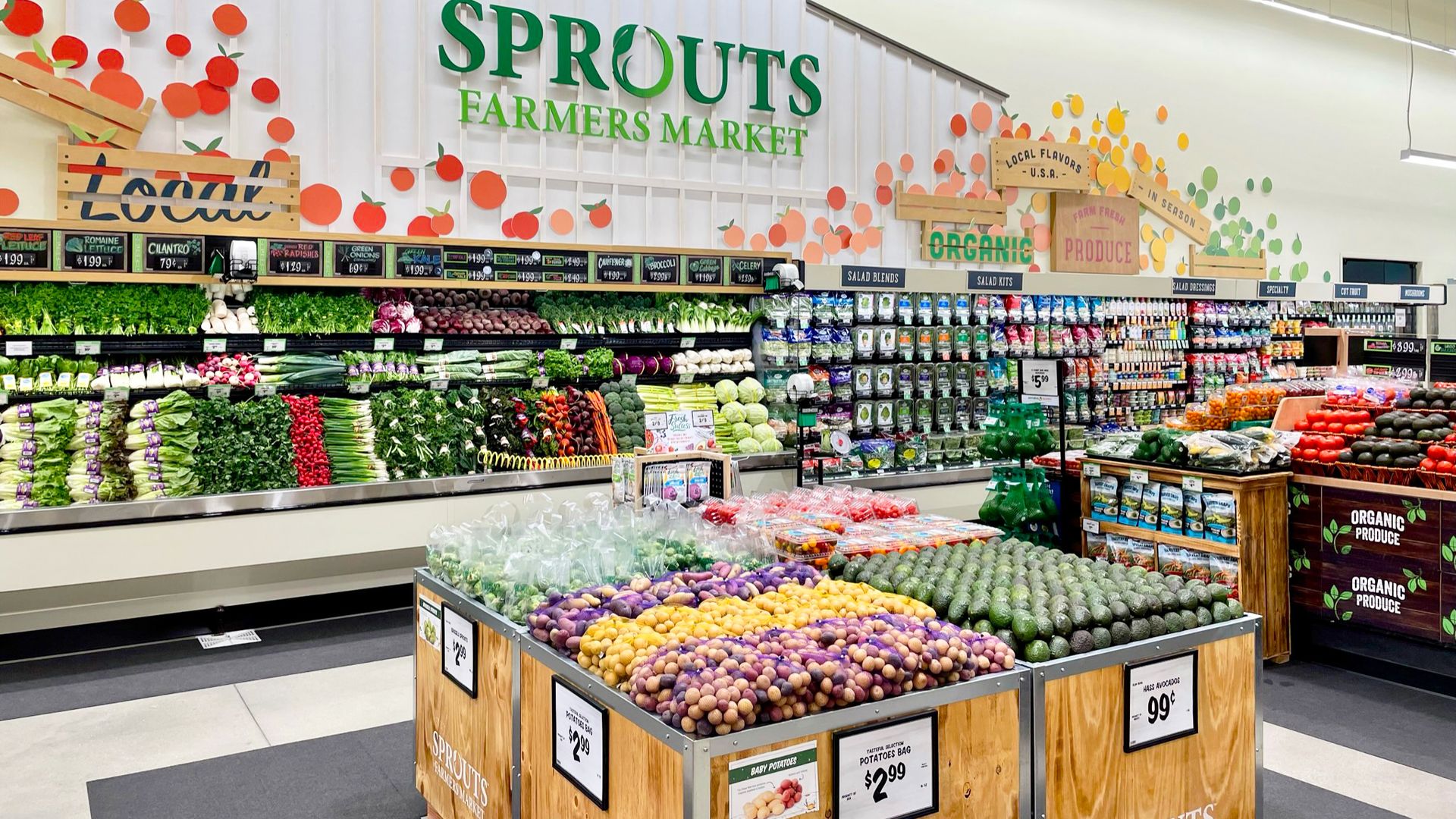 A Sprouts store produce section