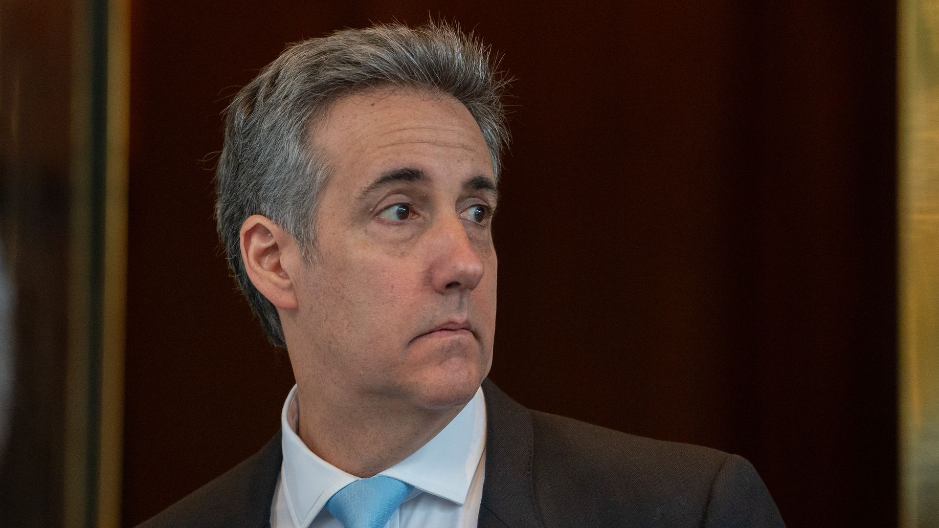Former Donald Trump attorney Michael Cohen departs from his home to attend his second day of testimony at Manhattan Criminal Court on May 14, 2024 in New York City. Former U.S. President Donald Trump faces 34 felony counts of falsifying business records in the first of his criminal cases to go to tr