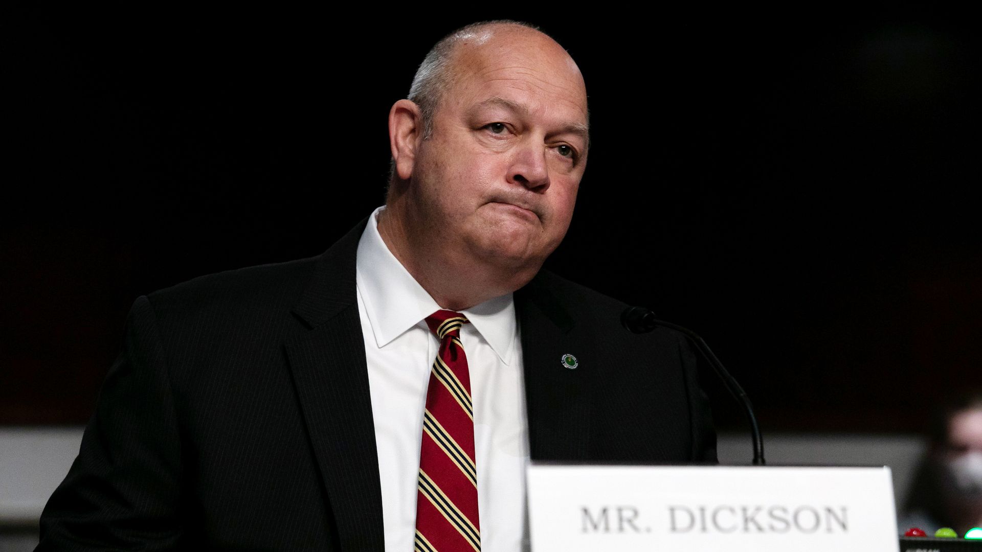 Federal Aviation Administration chief Steve Dickson testifies before a Senate panel examining safety certification of jetliners on June 17, 2020 in Washington, DC.