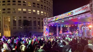 A stage at gasparilla music festival.