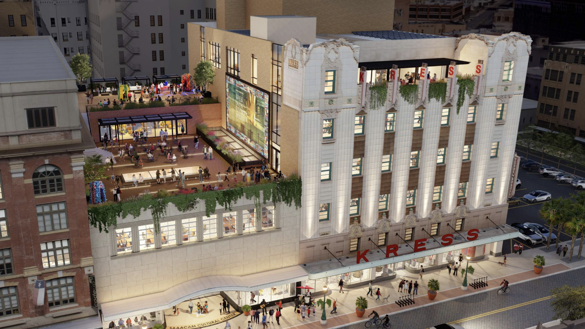 A rendering shows a planned new museum in downtown San Antonio.