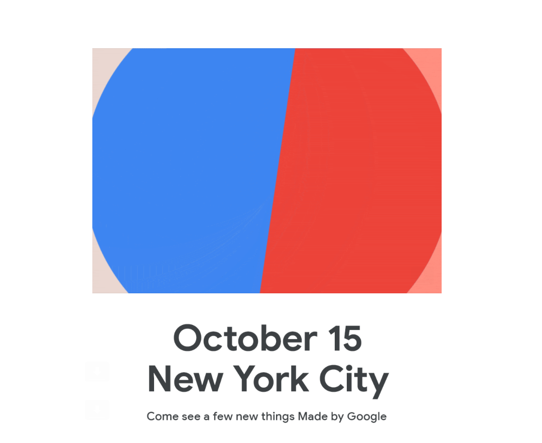 Invite for Oct. 15 Google hardware event in NY.