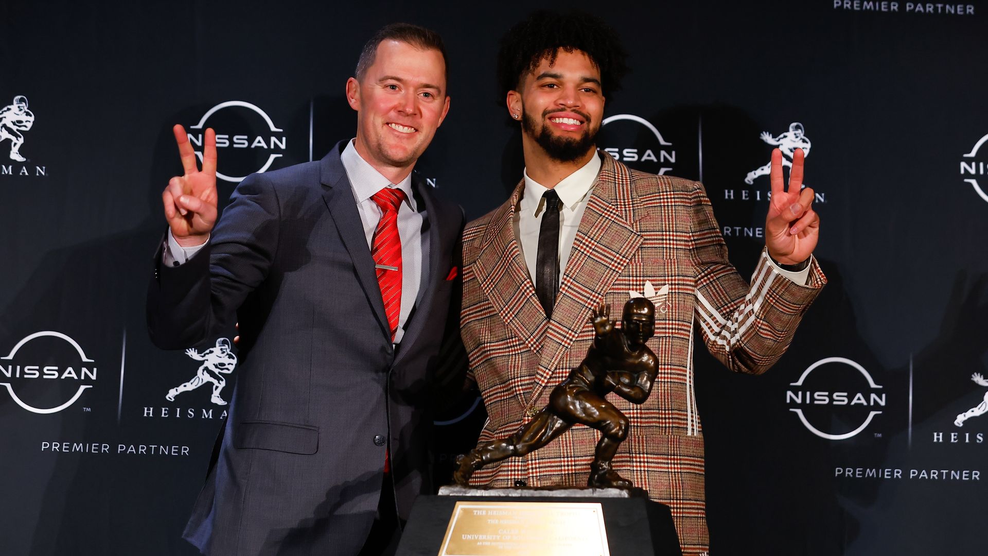 Lincoln Riley and Caleb Williams