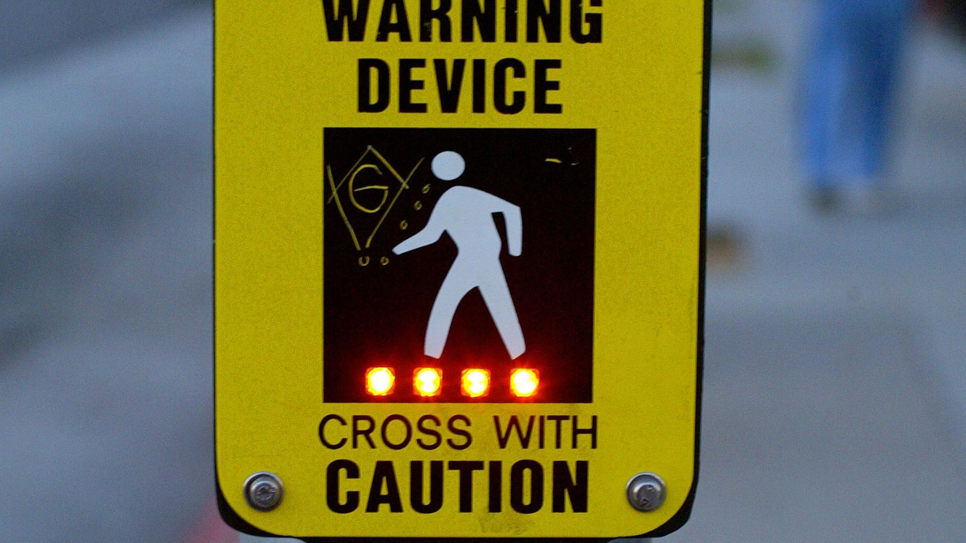 A photo of a crosswalk.