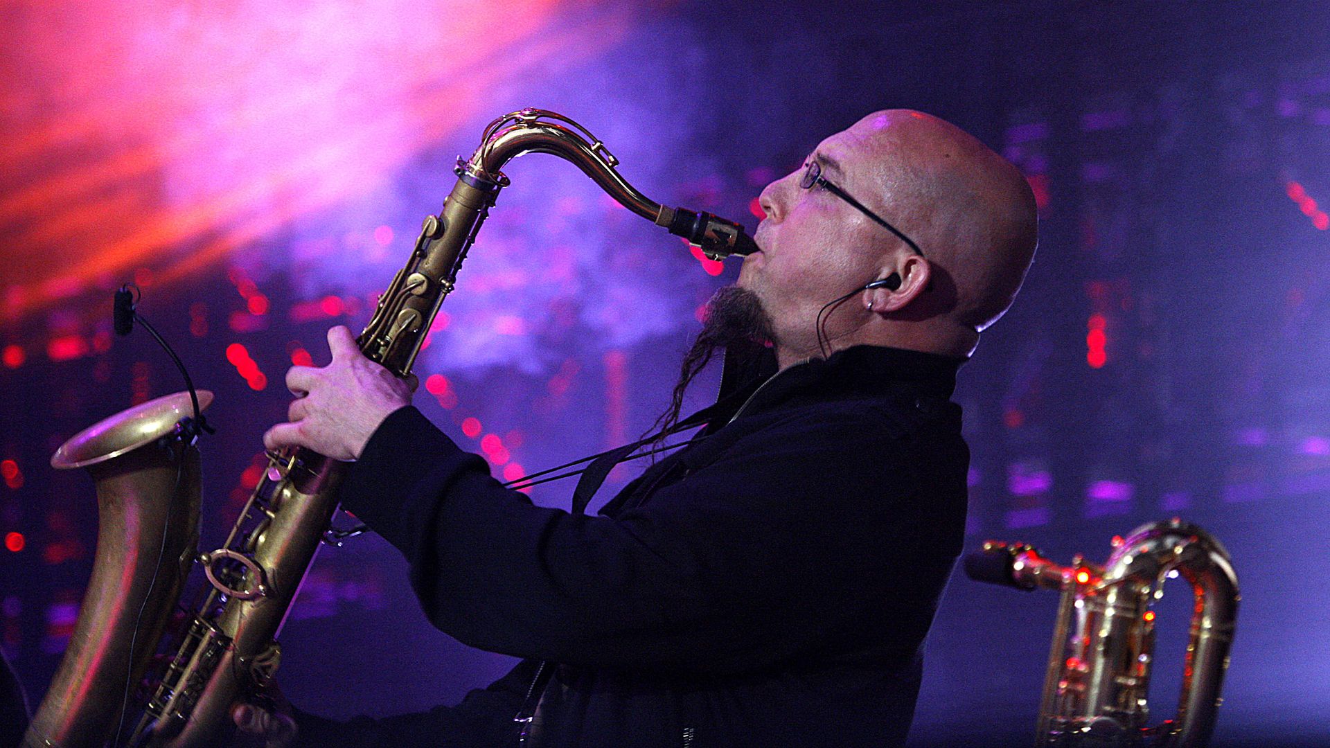 Saxophonist Jeff Coffin of Dave Matthews Band at the Outside Lands music festival in San Francisco, Calif., on Saturday, August 29, 2009.