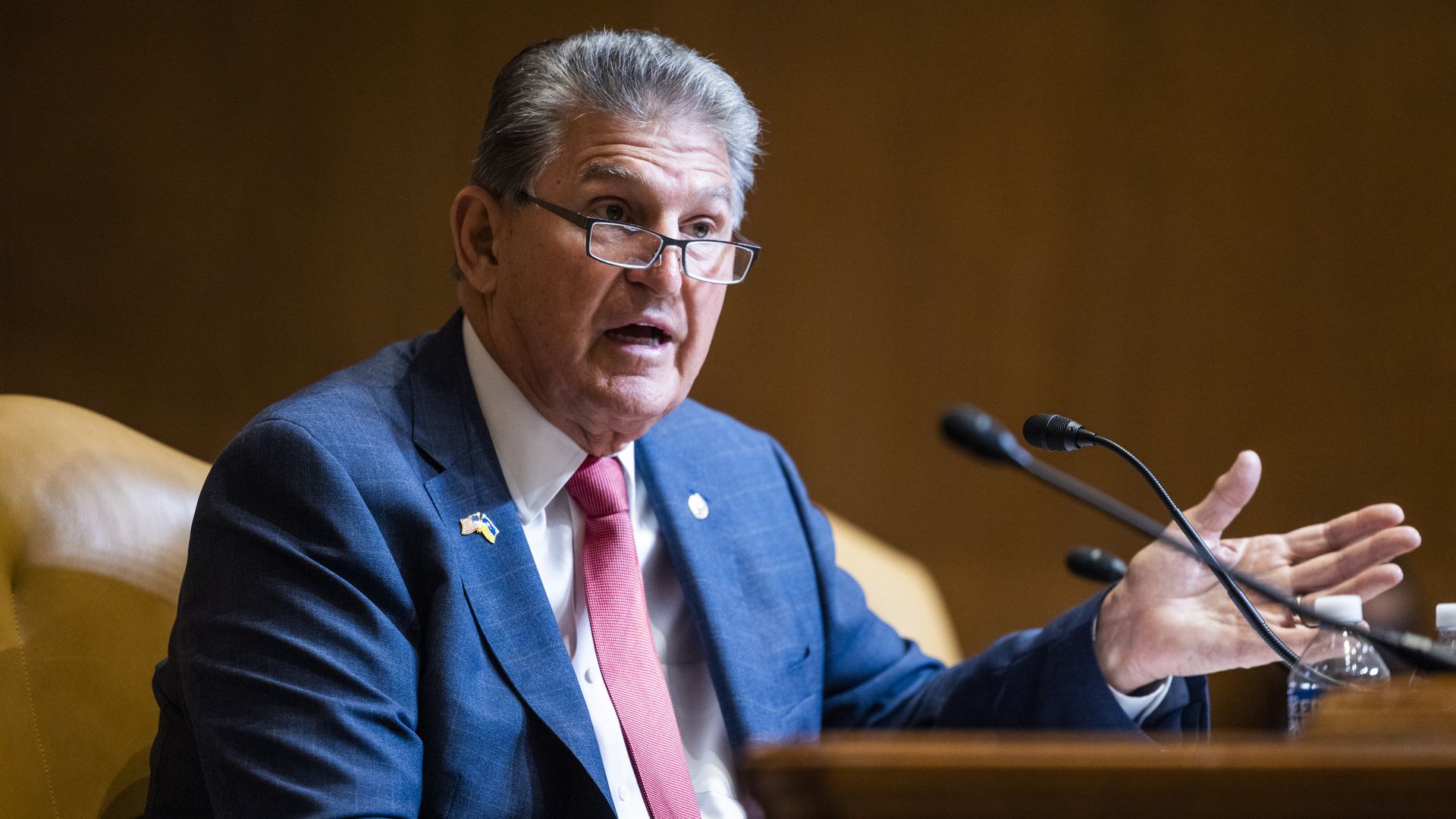 Sen. Joe Manchin (D-WV) speaks in the Dirksen Senate Office Building on April 26, 2022 in Washington, DC. 