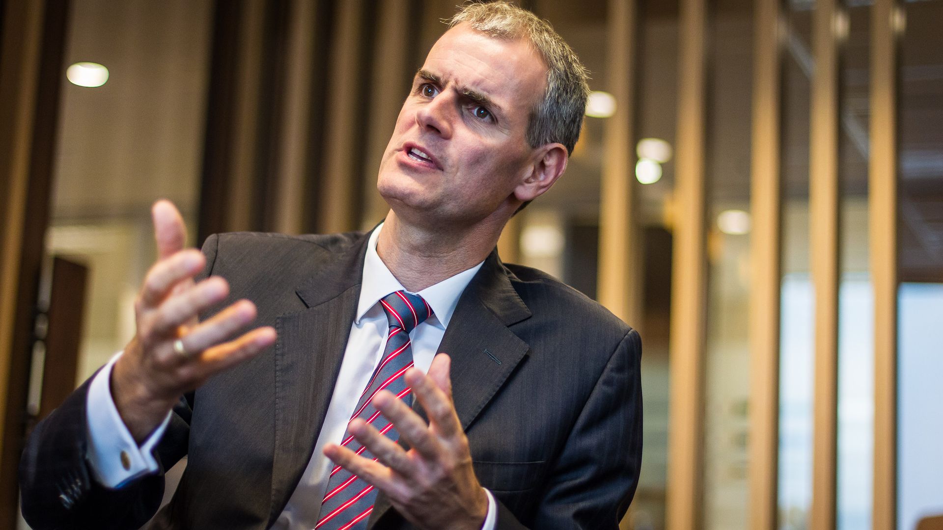 Elmer Funke Kupper, chief executive officer of ASX Ltd. in 2013, gestures as he speaks.