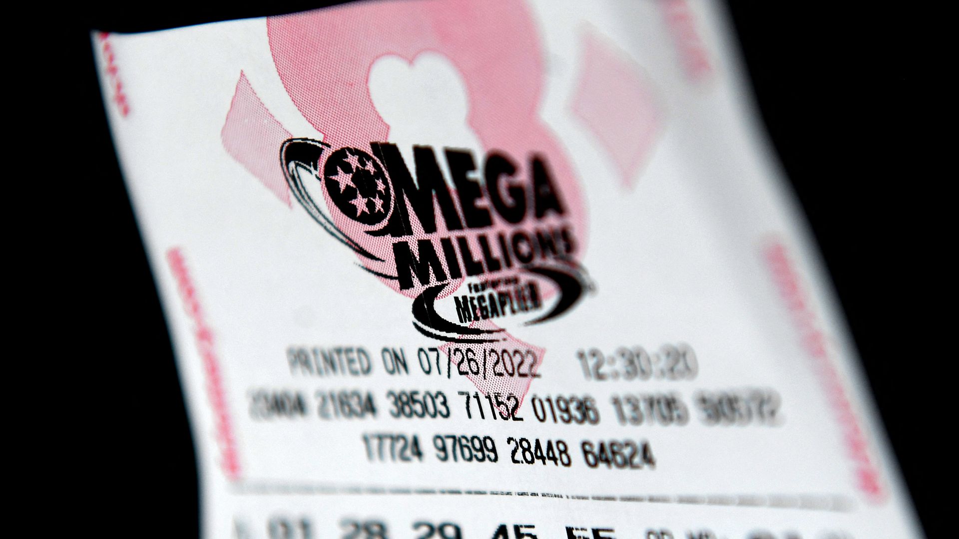 Mega Millions lottery ticket