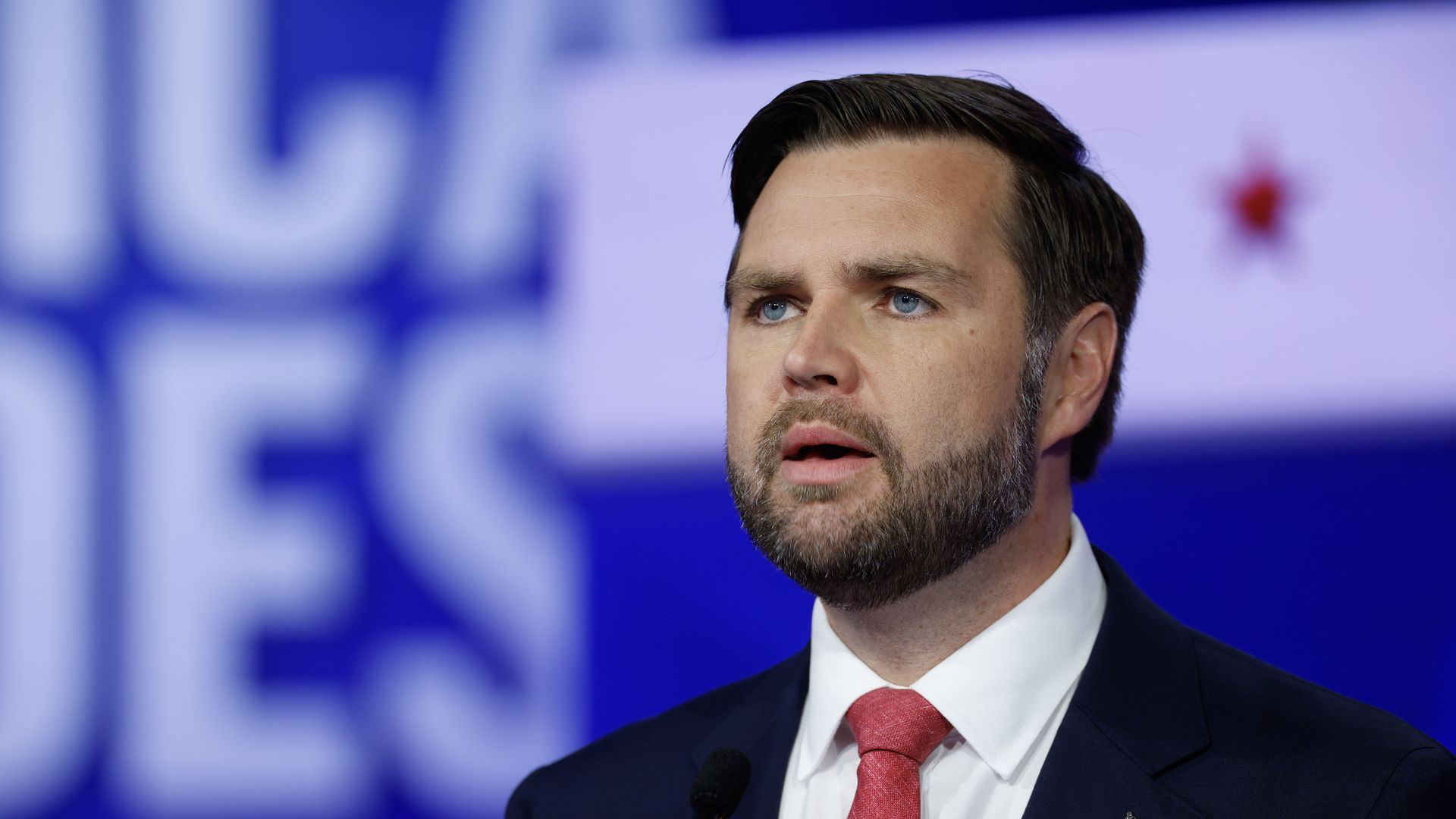 Republican vice presidential candidate Sen. JD Vance (R-OH) participates in a debate at the CBS Broadcast Center on October 1, 2024 in New York City. This is expected to be the only vice presidential debate of the 2024 general election. (Photo by Chip Somodevilla/Getty Images)