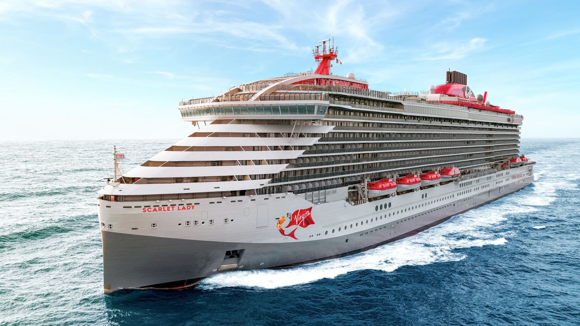 A cruiseship on the ocean